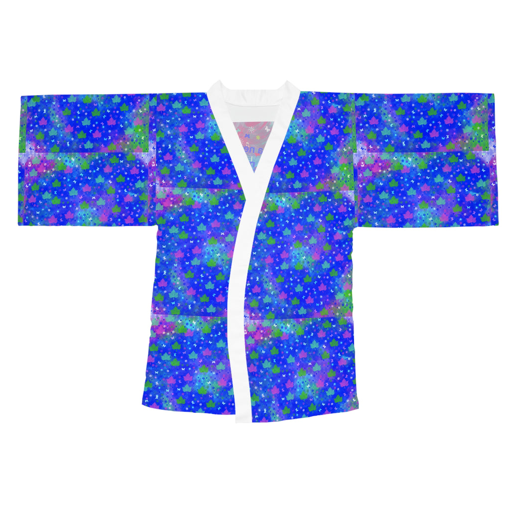 Women’s Kimono Robe — Colorful Harp Girl "He puts a new song in my mouth" AOP