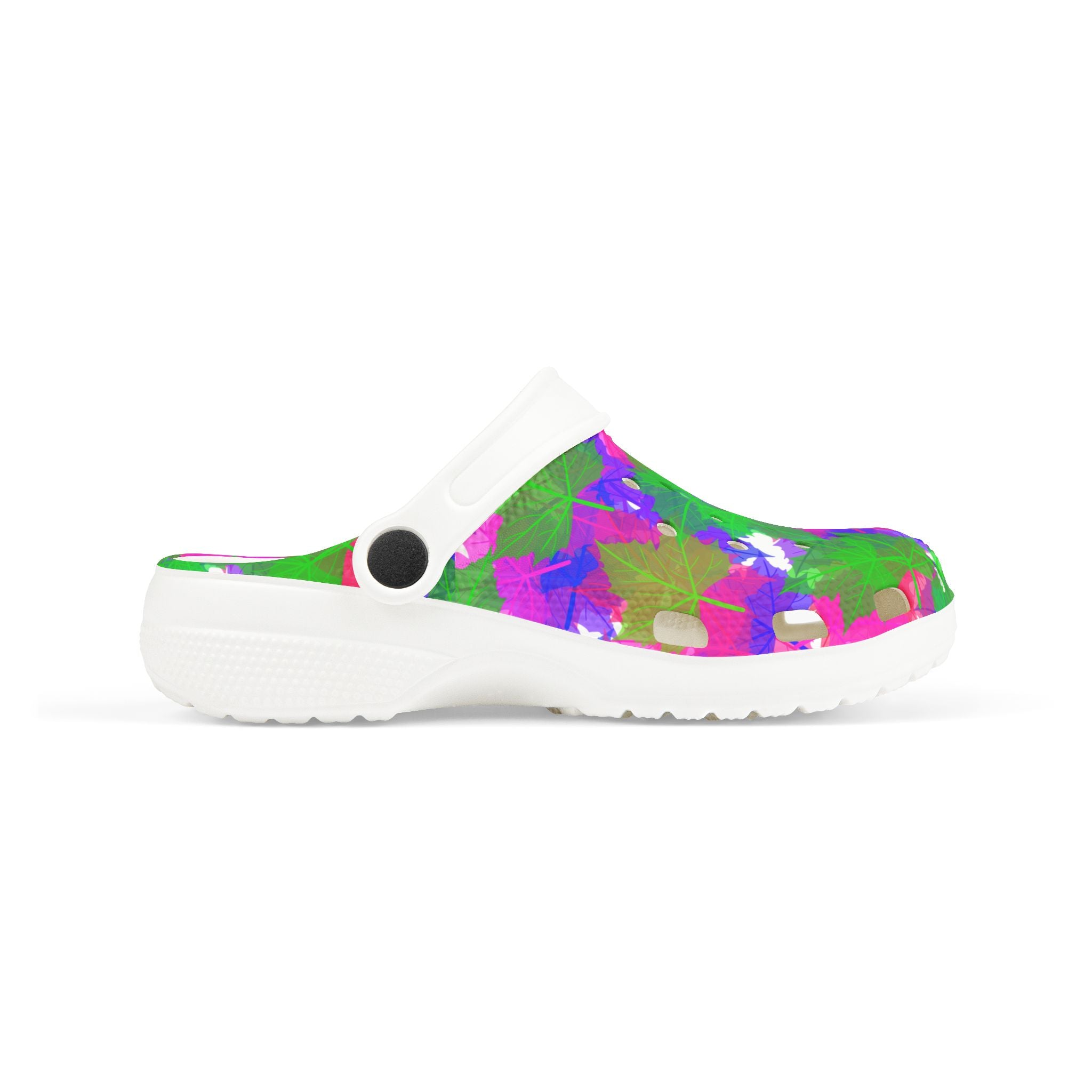Kids Tie-Dye Splash Foam Clogs — Colorful Garden Pattern