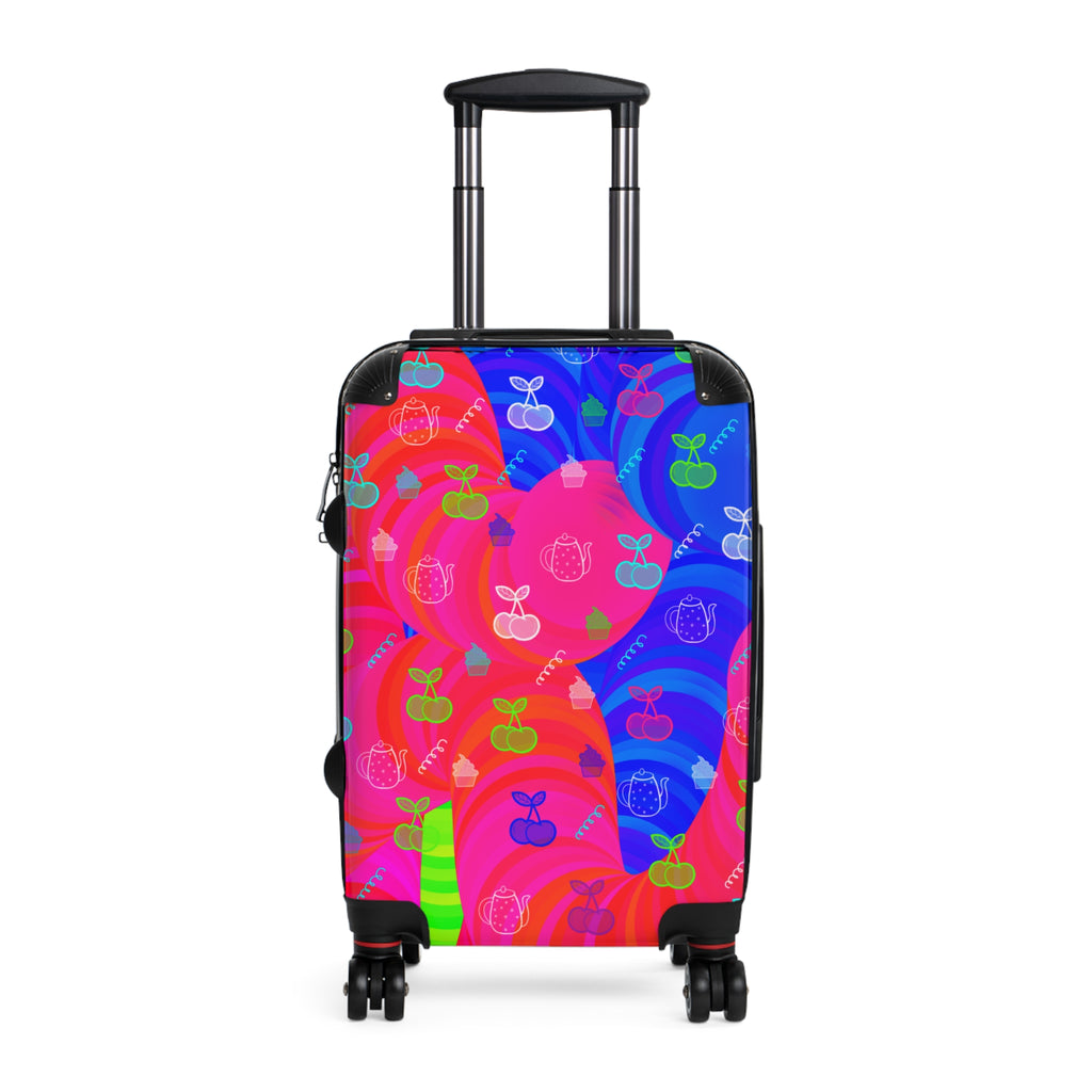 Colorful Cherry Pop Suitcase – Vibrant Travel Carry-On