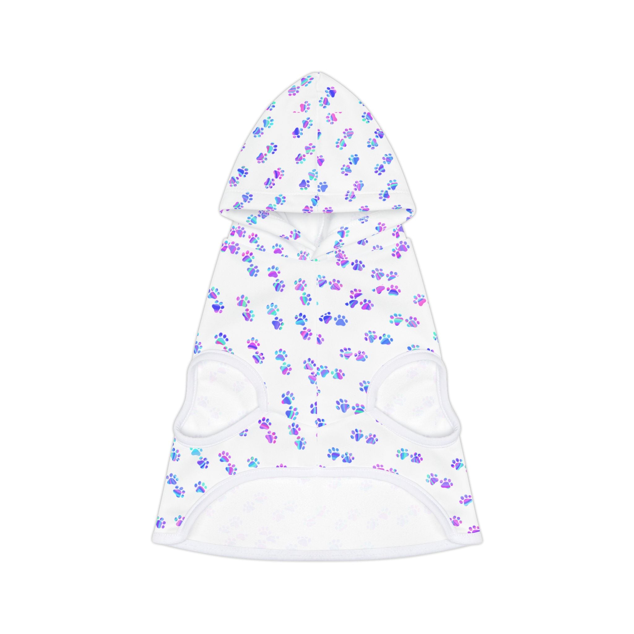Pastel Paw Print Pet Hoodie — Cute Floral Paw Pattern Dog & Cat Hoodie