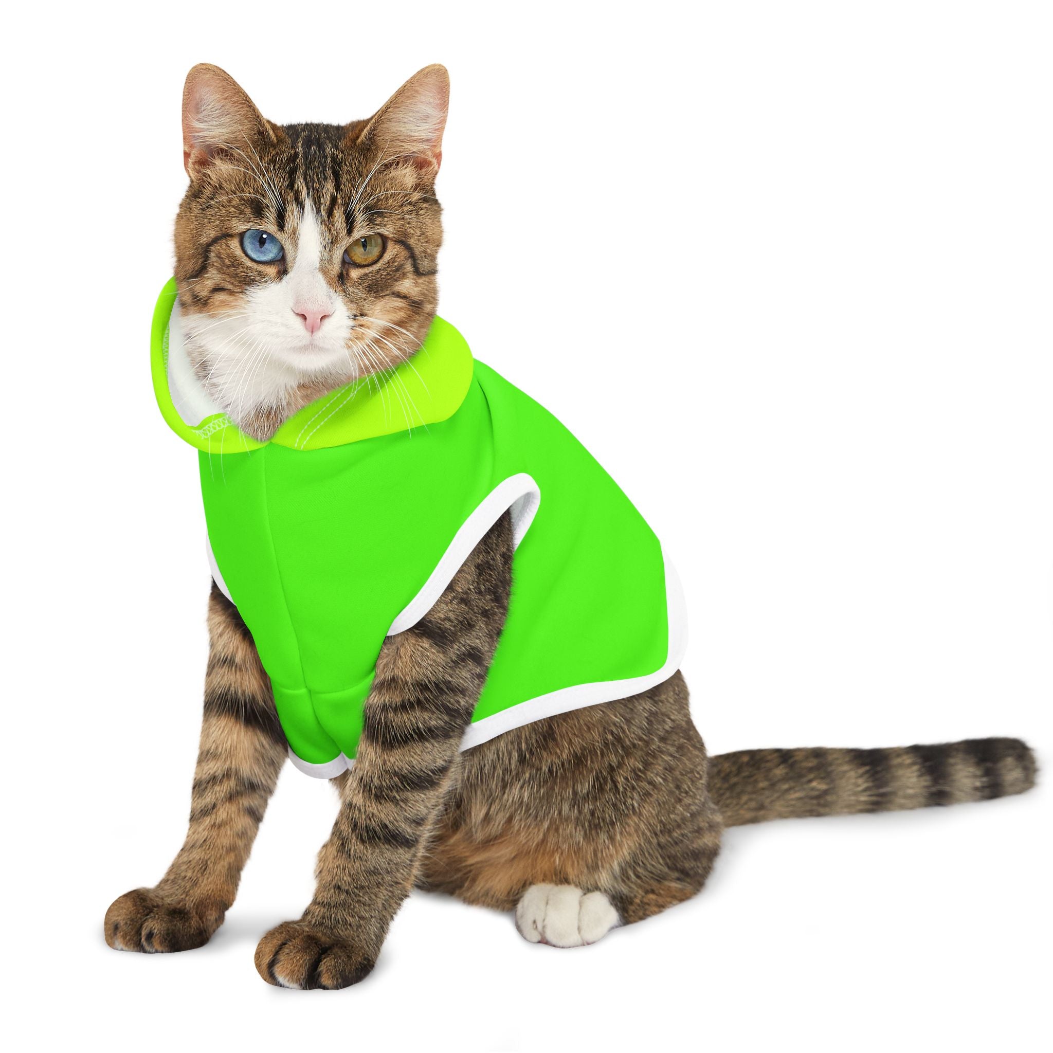 Neon Green Pet Hoodie - Lightweight Dog & Cat Sweatshirt