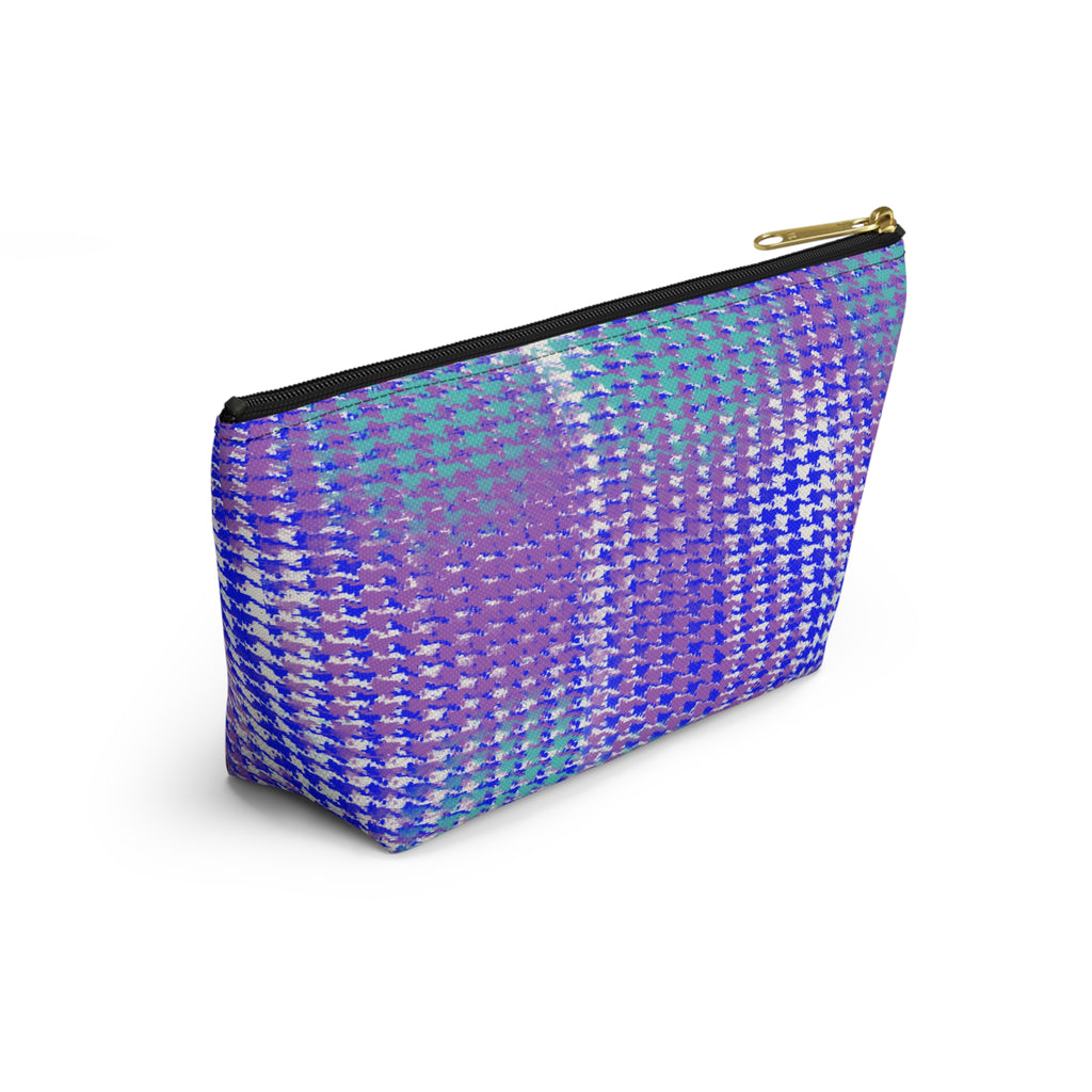 Holographic Purple Mermaid Accessory Pouch with Cute Girl Graphic