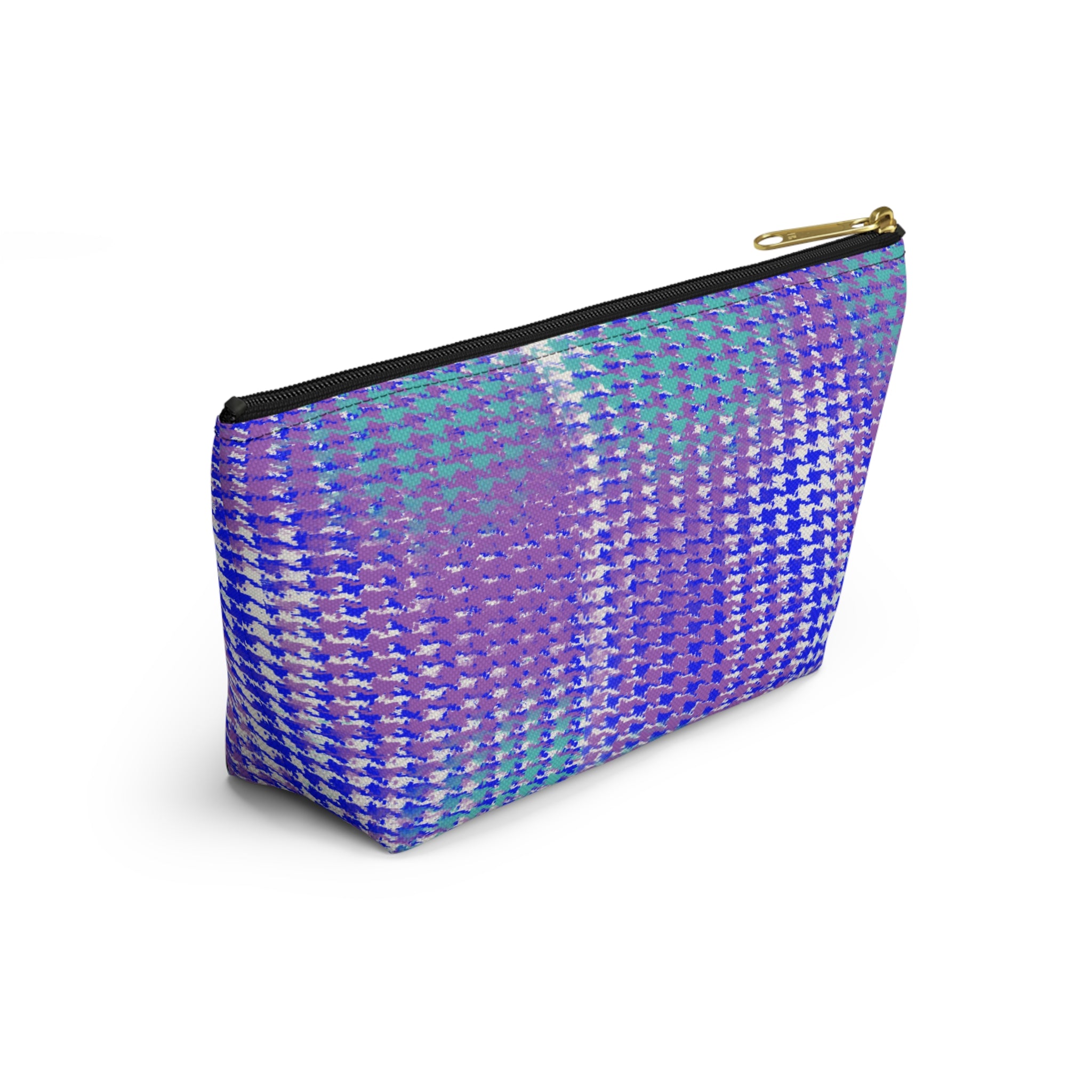 Holographic Purple Mermaid Accessory Pouch with Cute Girl Graphic