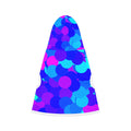 Pet Hoodie - Vibrant Blue & Purple Bubble Print Hooded Dog Sweatshirt