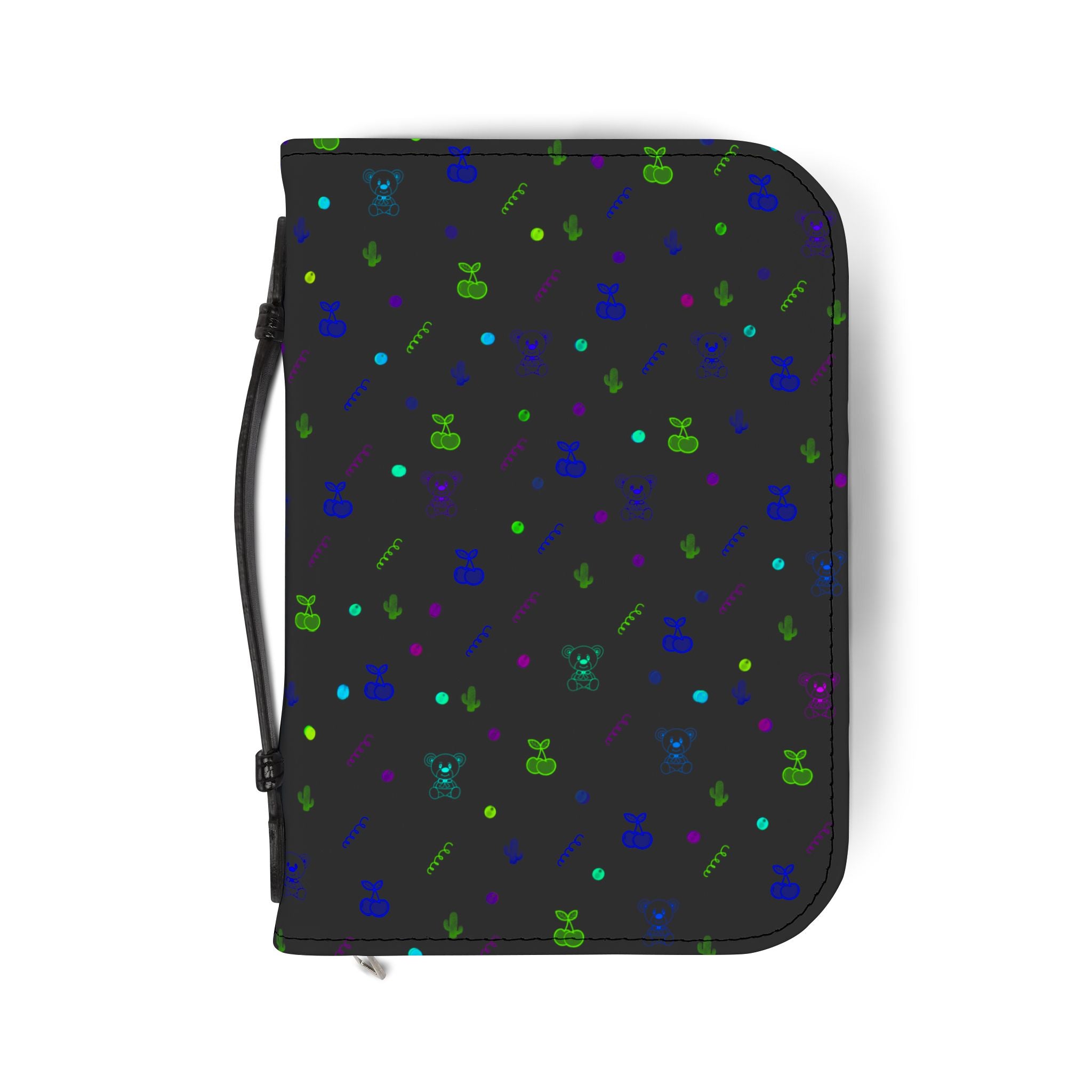Bible Cover — Neon Confetti Pattern Zippered Bible Case
