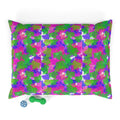Colorful Floral Leaf Pet Bed — Plush Dog & Cat Cushion