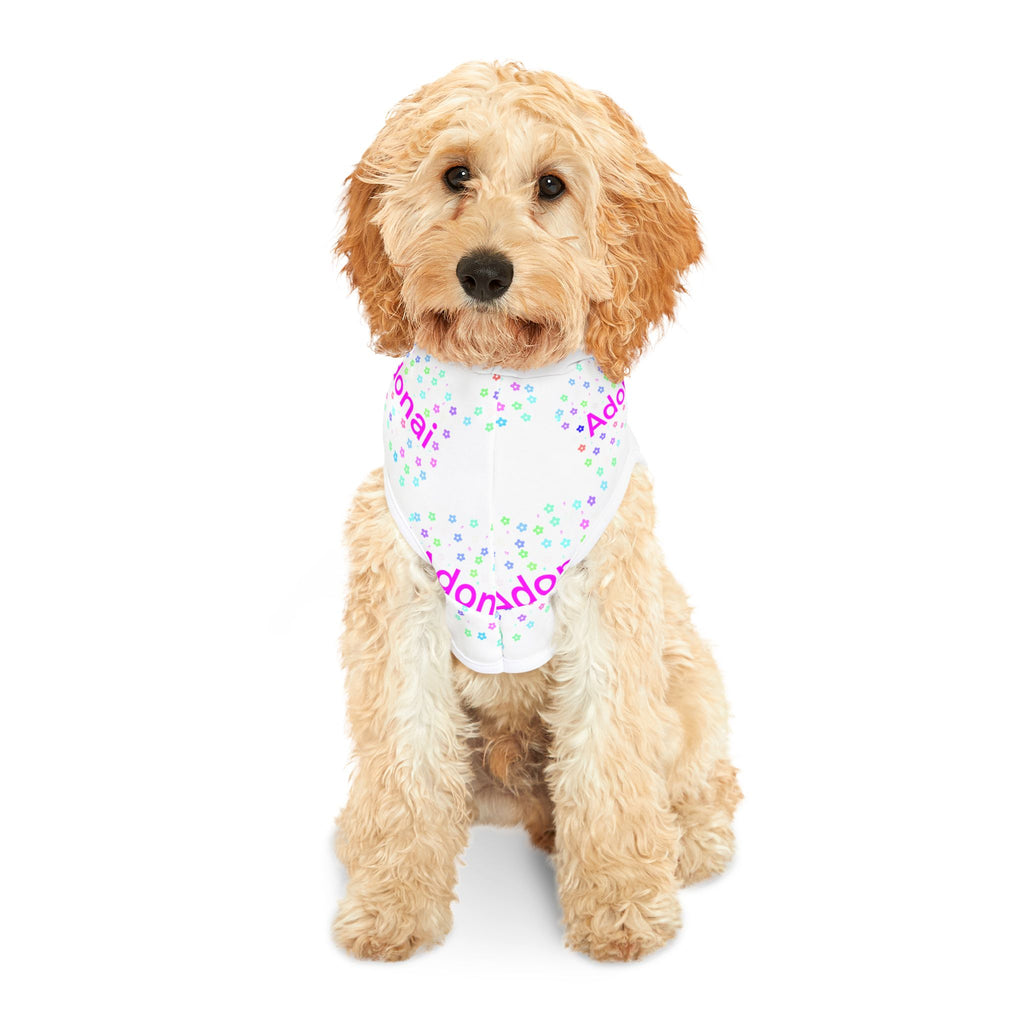 Pet Hoodie — Personalized "Adonai" Confetti Hooded Pet Shirt
