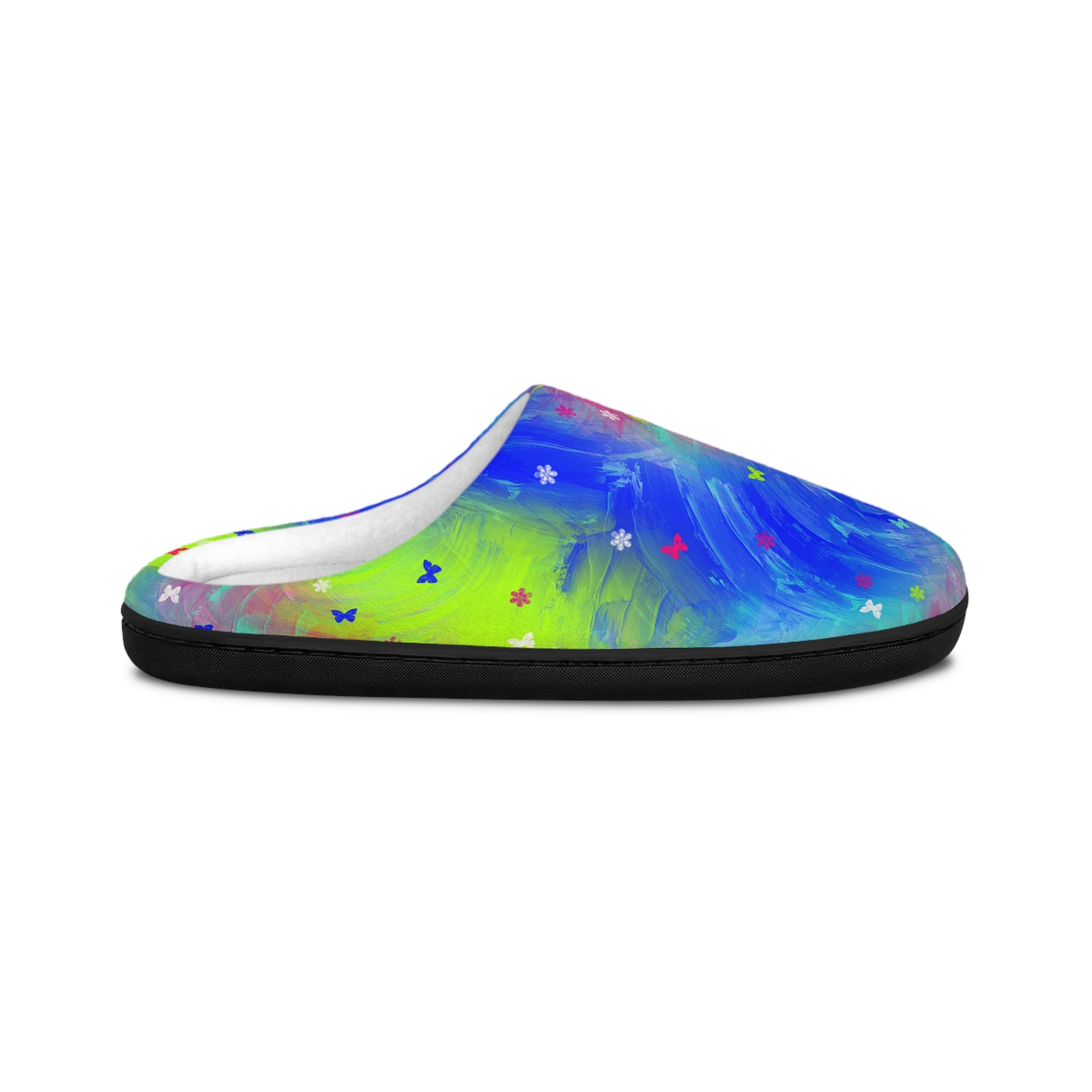 Colorful Butterfly Swirl Indoor Slippers