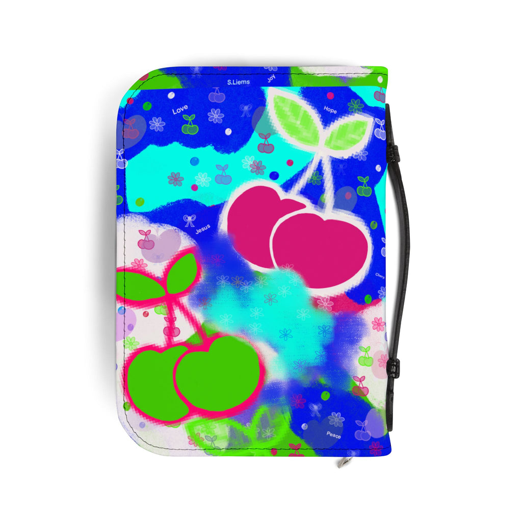 Cherry Pop Bible Cover — Colorful Floral Scripture Zippered Case