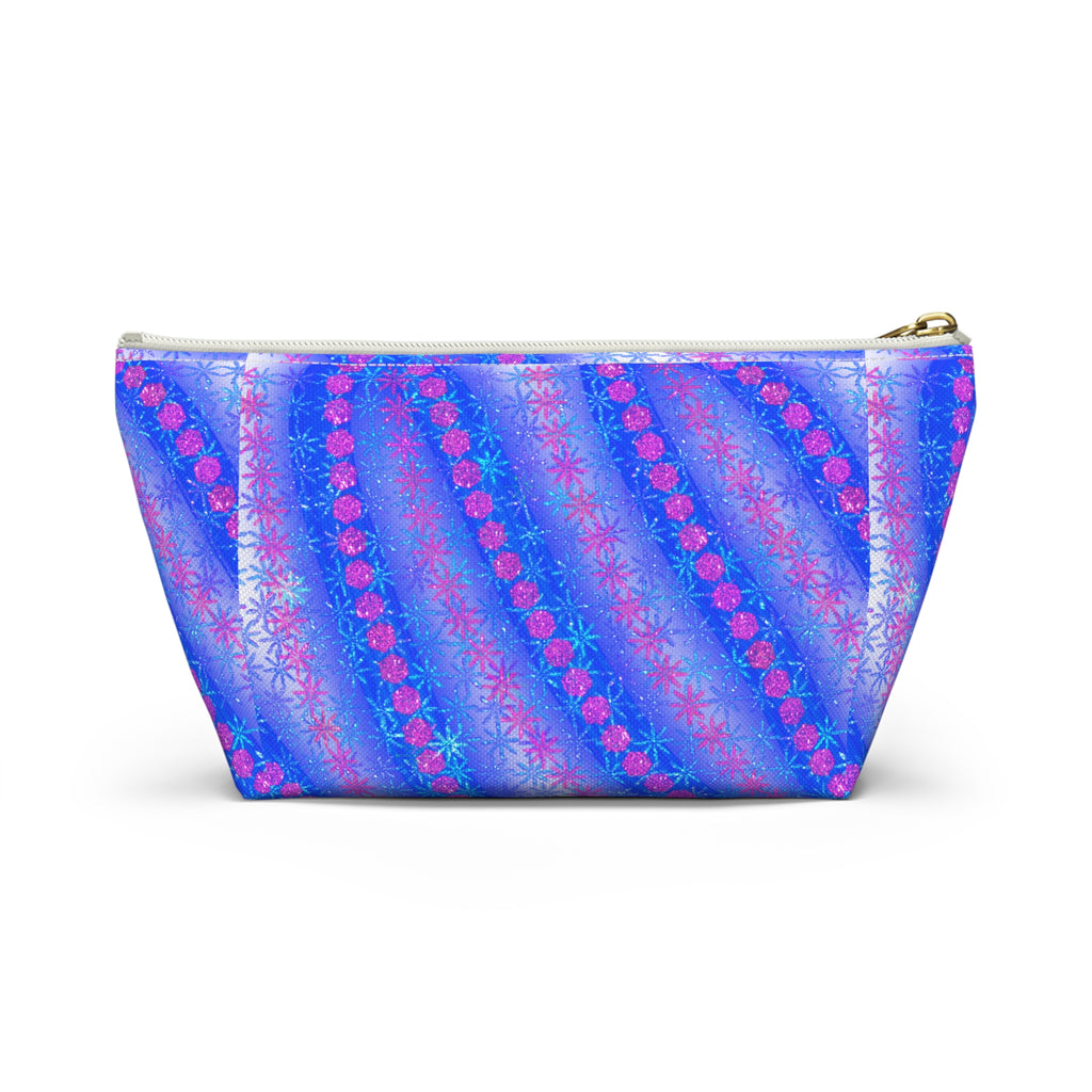 Blue Pink Starburst Accessory Pouch