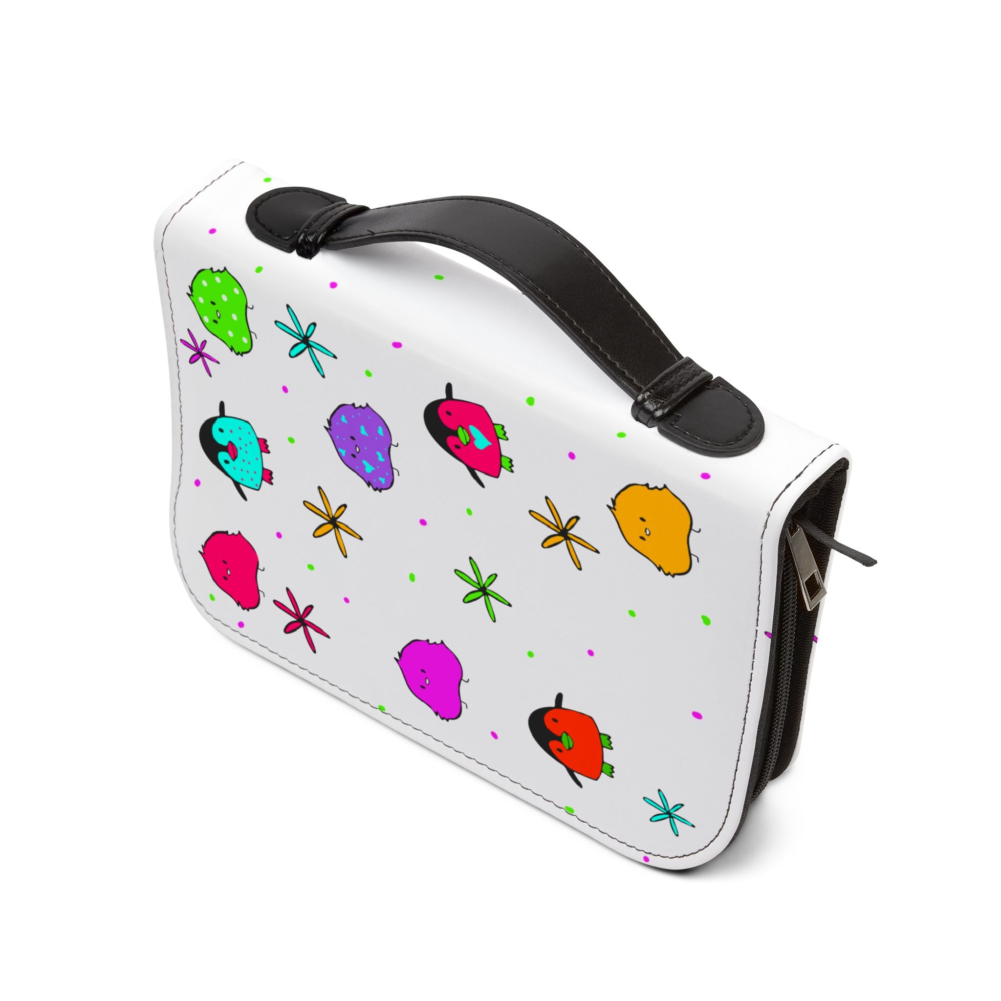 Cute Chick Pattern Bible Cover — Colorful Cartoon Birds Zippered Case