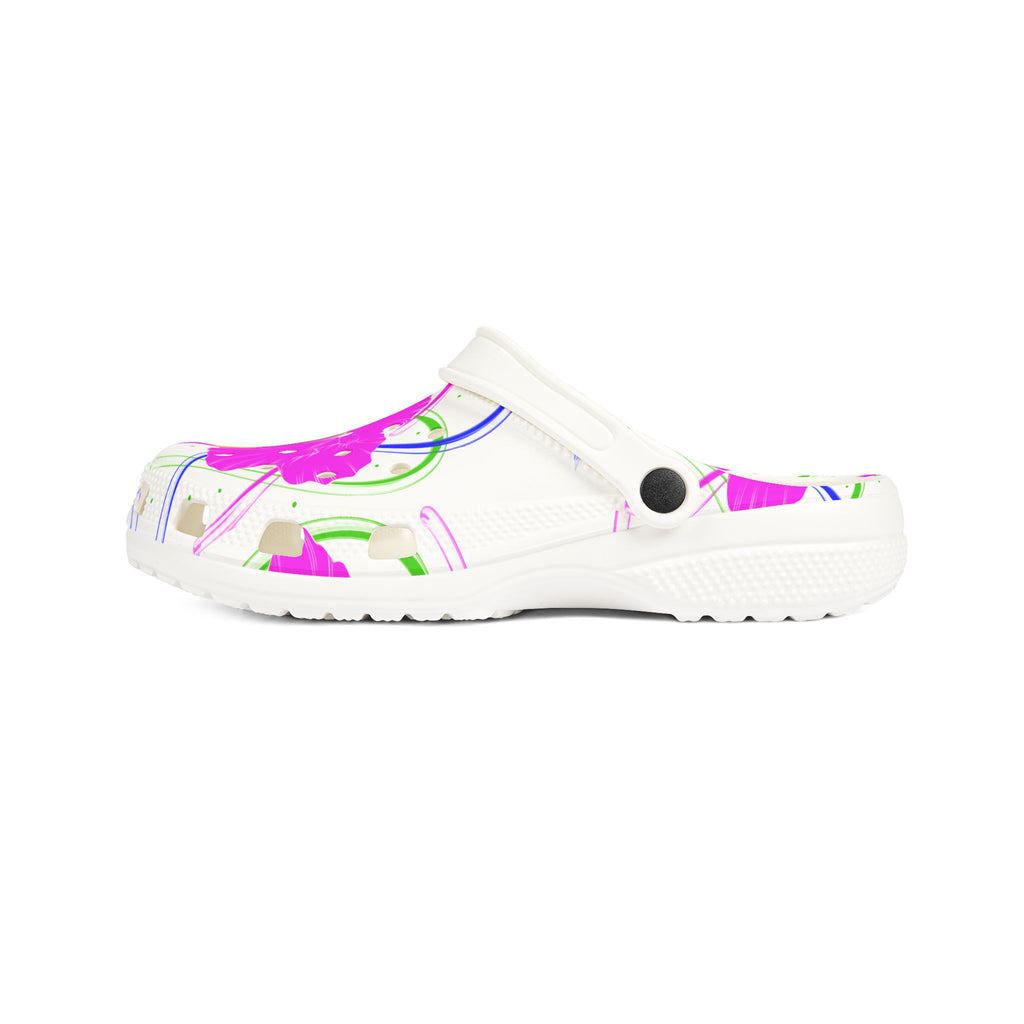Floral EVA Foam Clogs — Pink Blossom All-Over Print Shoes