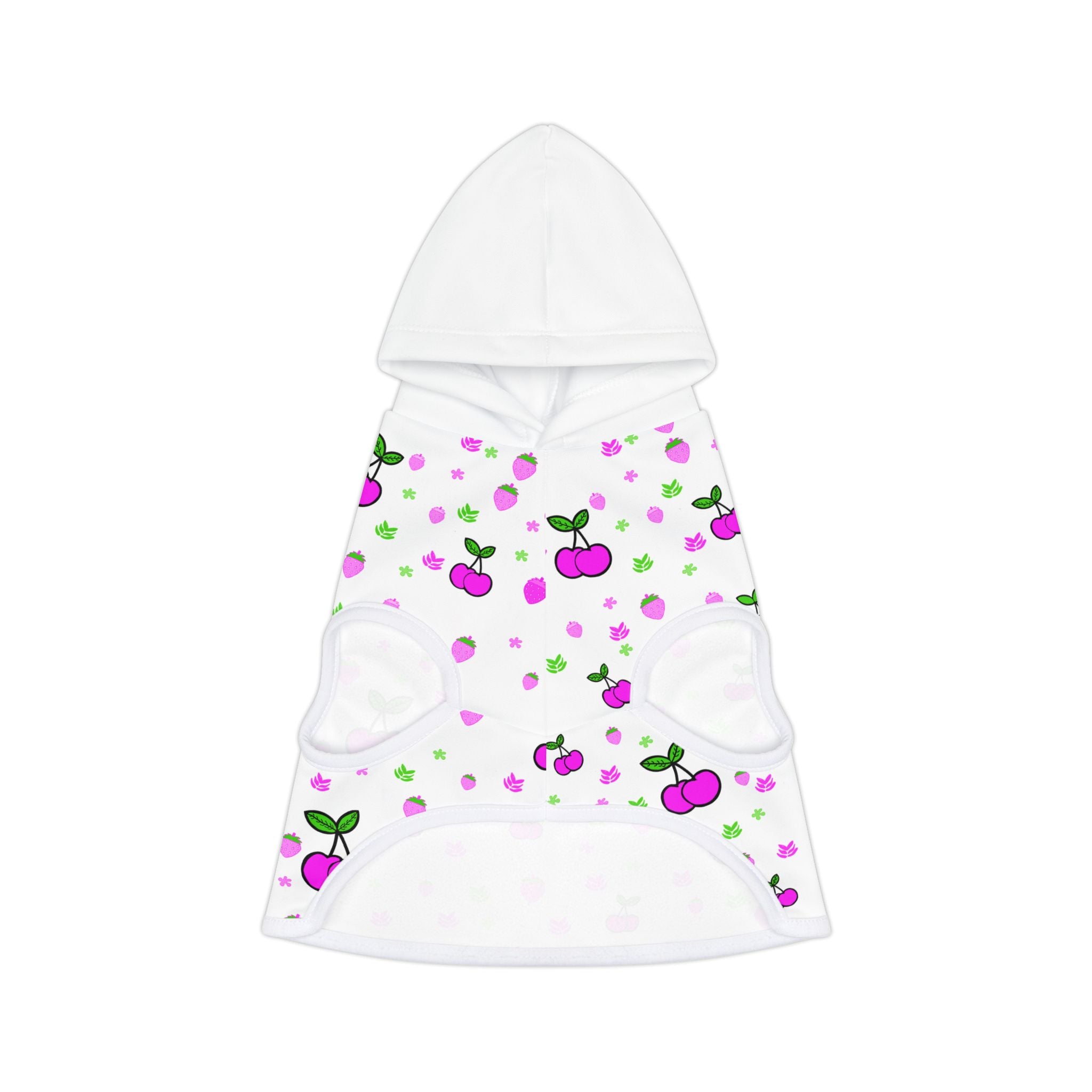 Cherry Pet Hoodie — Cute Pink Cherry Pattern Dog & Cat Hoodie