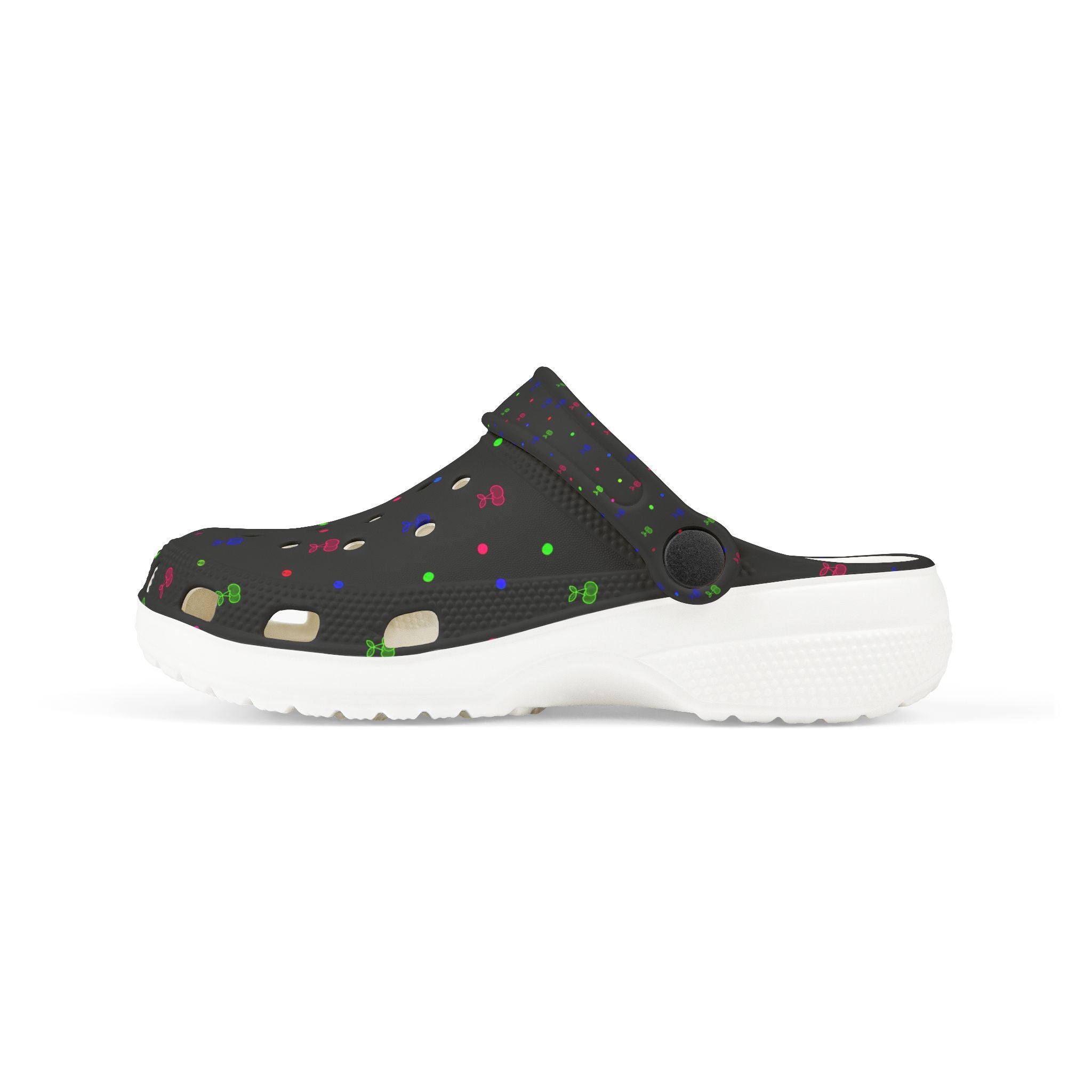 Kids' Black Confetti EVA Foam Clogs — Lightweight Slip-On Sandals for Boys & Girls