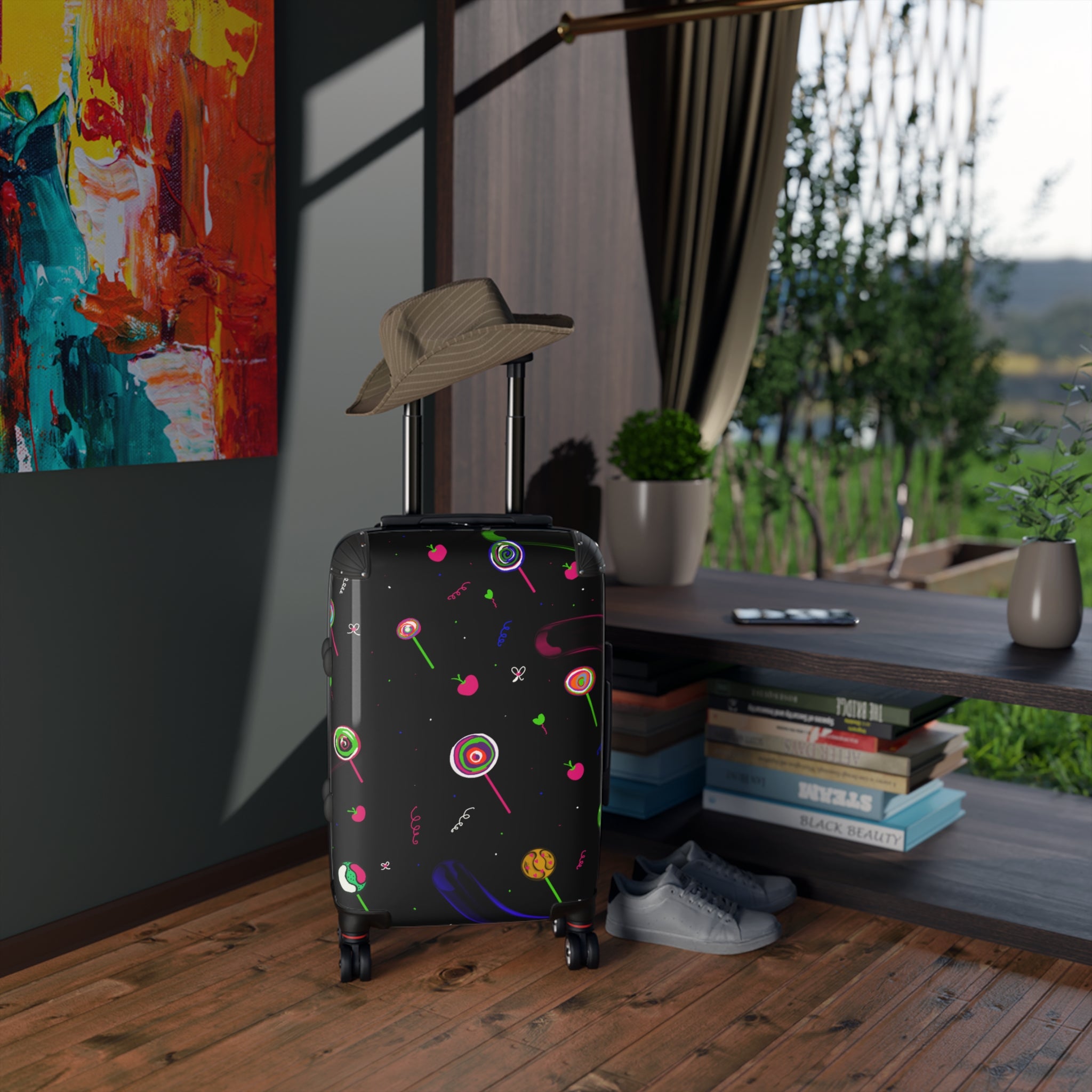 Candy Pop Carry-On Suitcase — Colorful Lollipop Travel Luggage