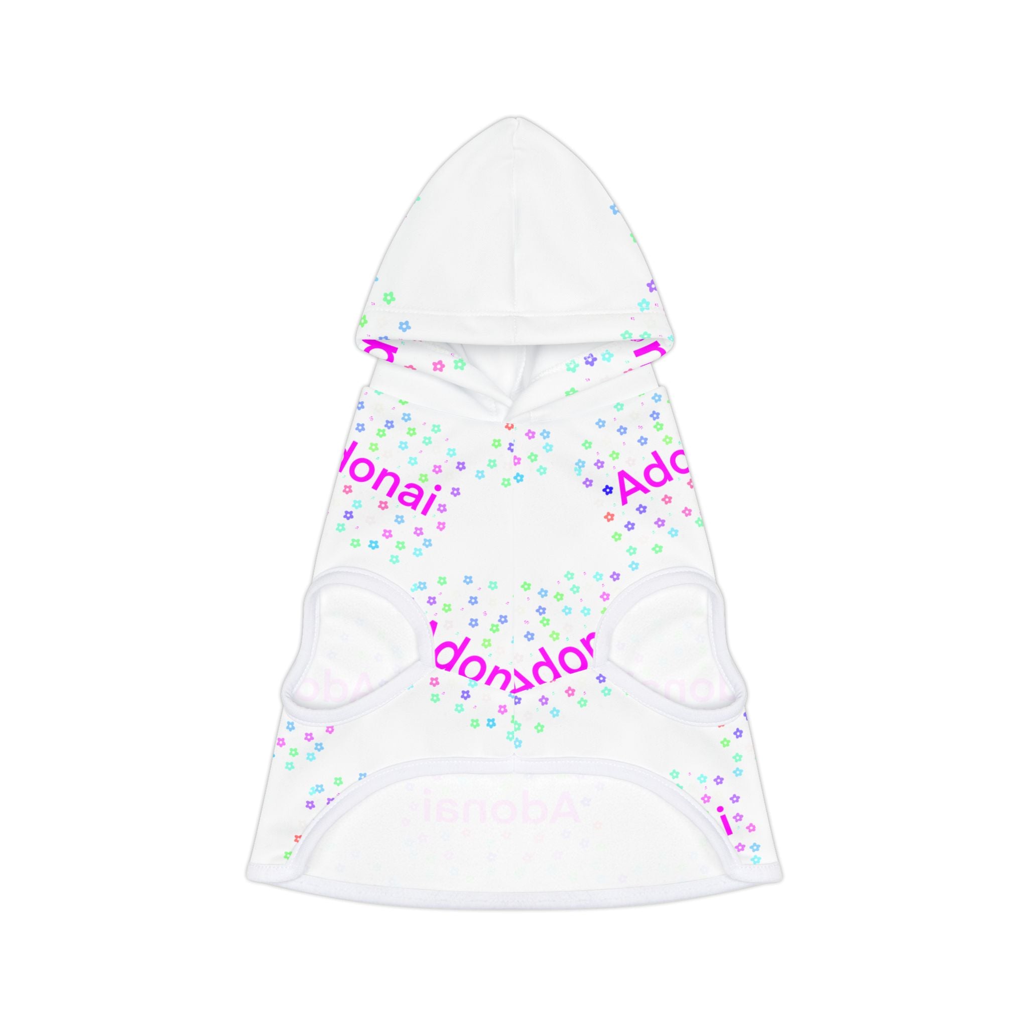 Pet Hoodie — Personalized "Adonai" Confetti Hooded Pet Shirt