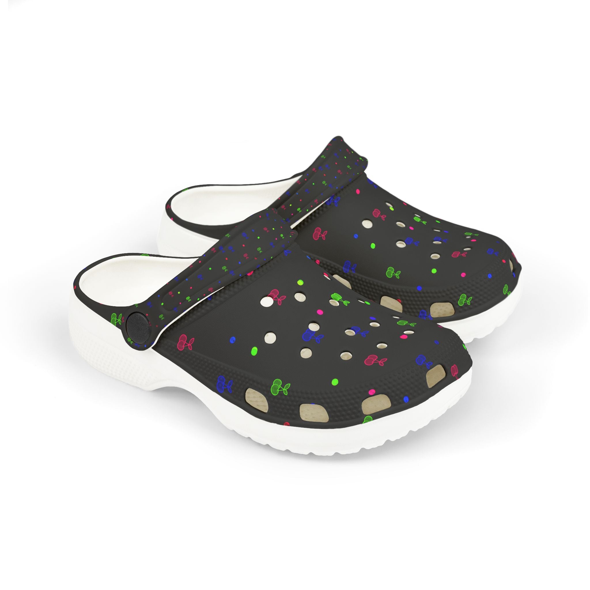 Kids' Black Confetti EVA Foam Clogs — Lightweight Slip-On Sandals for Boys & Girls