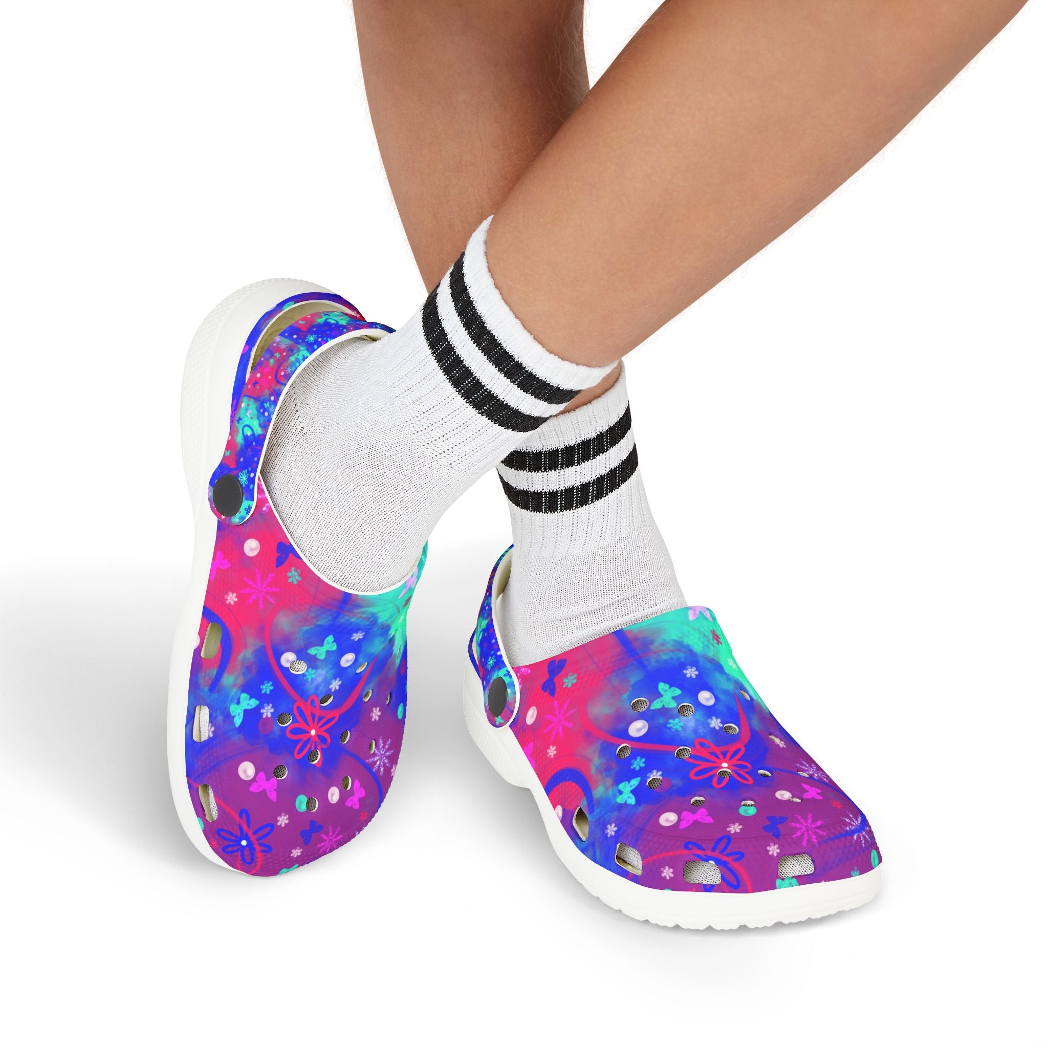Kids Colorful Galaxy Clogs — Fun Rainbow Foam Slip-Ons