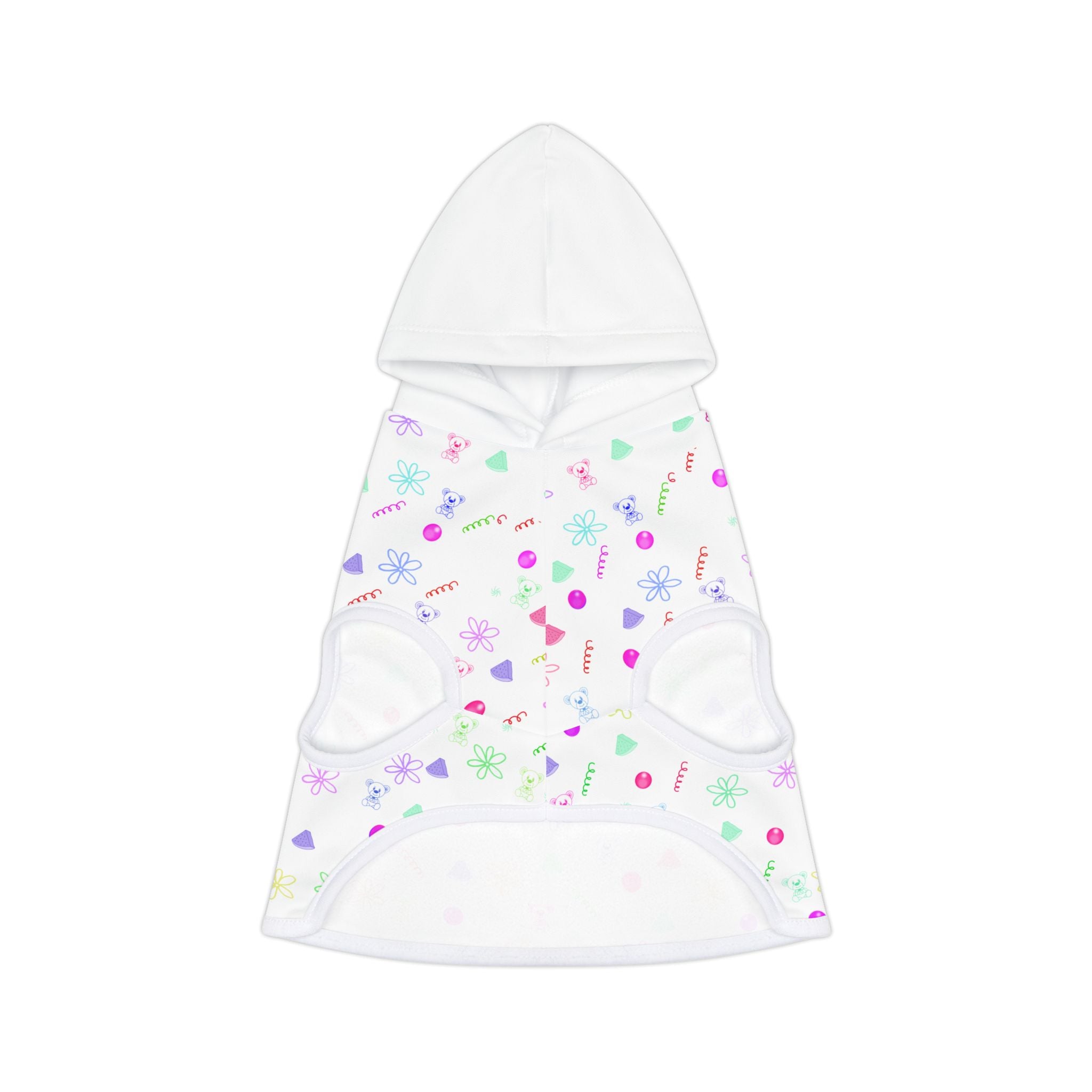 Pastel Candy Pattern Pet Hoodie — Cute Floral & Sweets Dog Hoodie