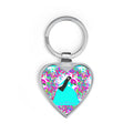 Heart Keychain — Colorful Abstract Dress Love Keyring