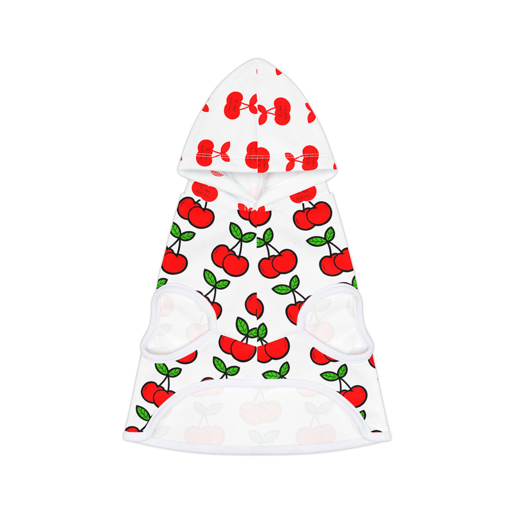 Cherry Pattern Pet Hoodie — Cute Red Cherry Dog & Cat Hoodie