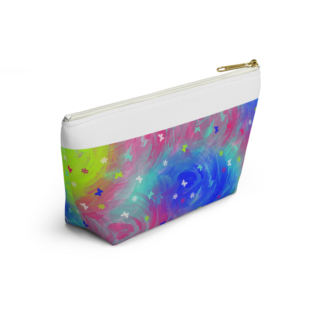 Colorful Swirl Butterfly Accessory Pouch — T‑Bottom Cosmetic Bag