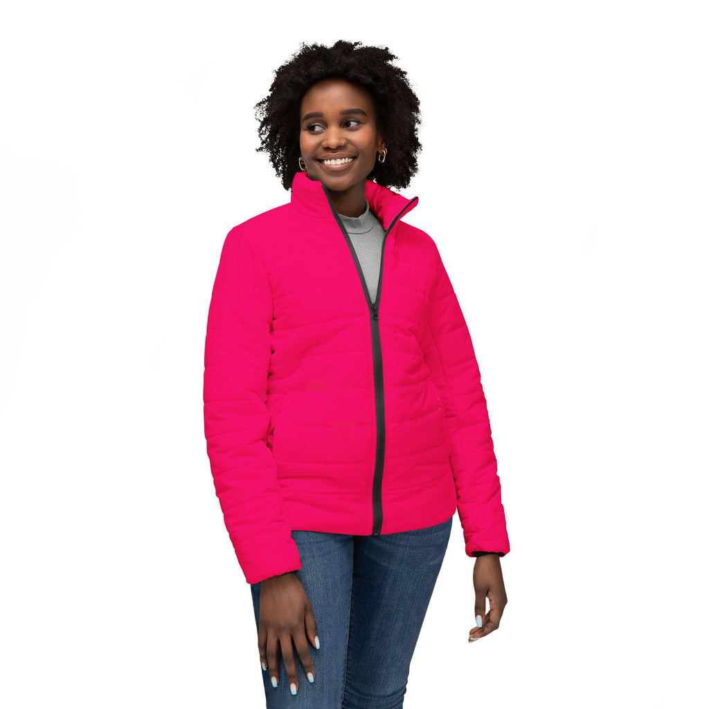Women’s Pink Puffer Jacket — Lightweight Quilted Winter Coat