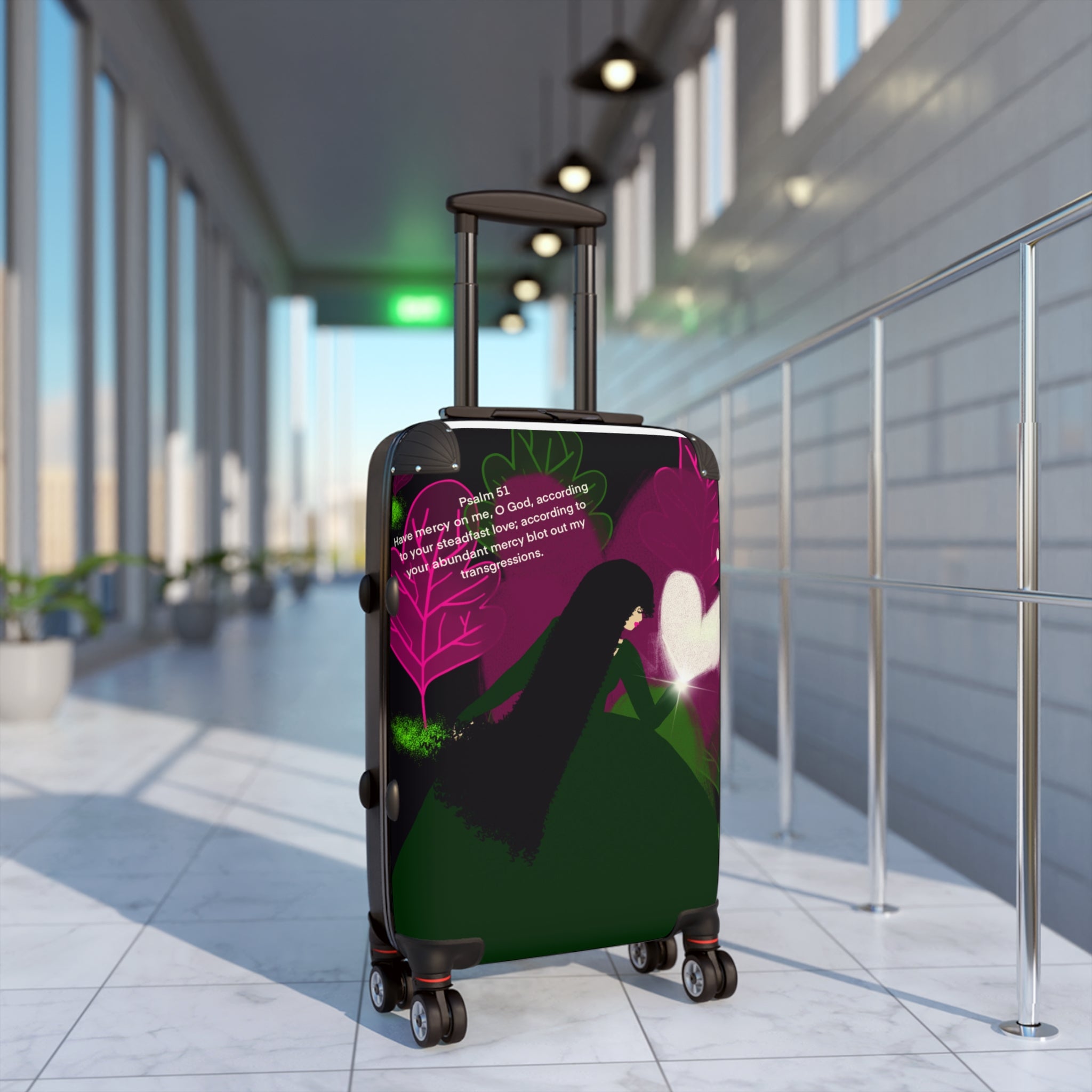 Romantic Nightscape Carry-On Suitcase — Heart & Garden Travel Luggage