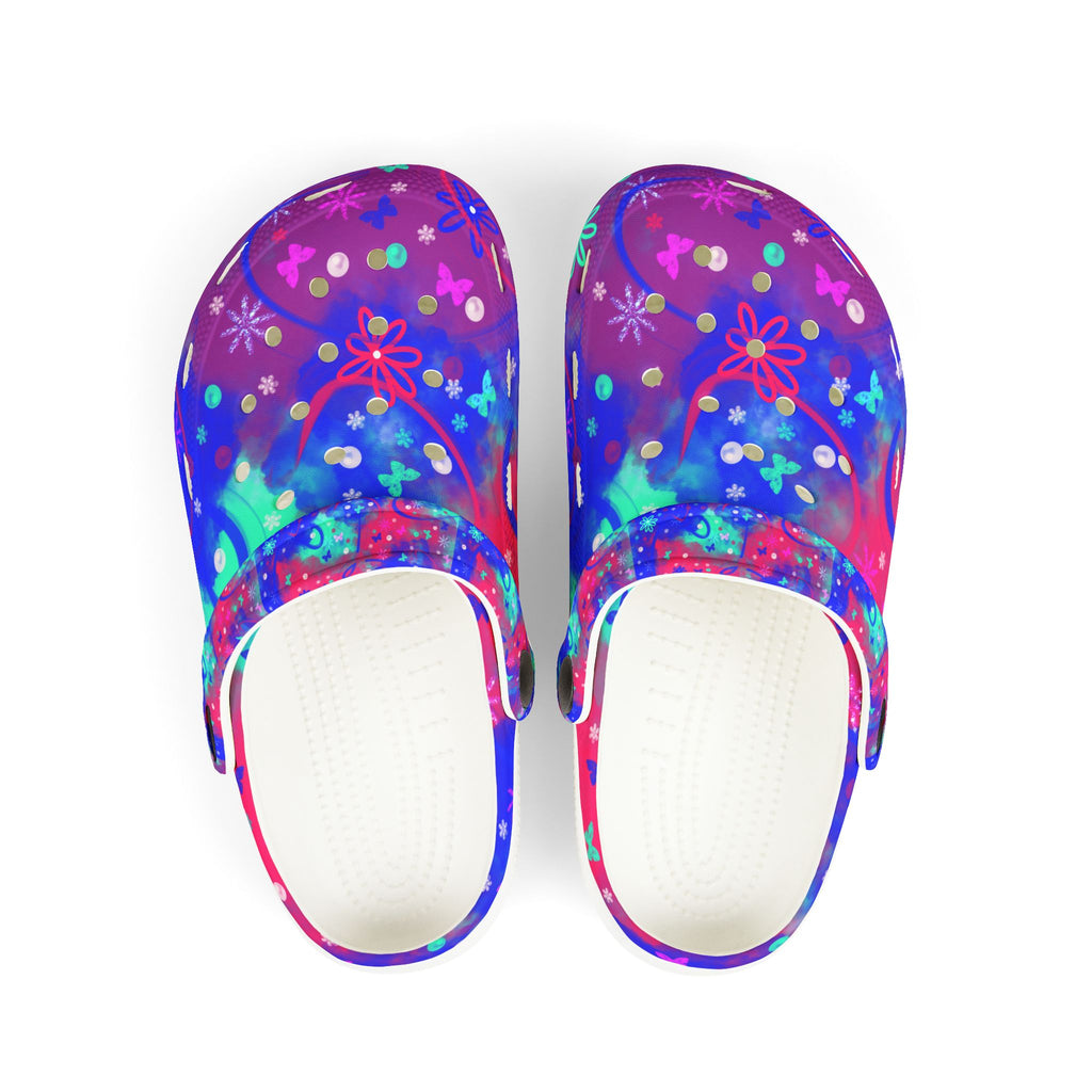 Kids Colorful Galaxy Clogs — Fun Rainbow Foam Slip-Ons