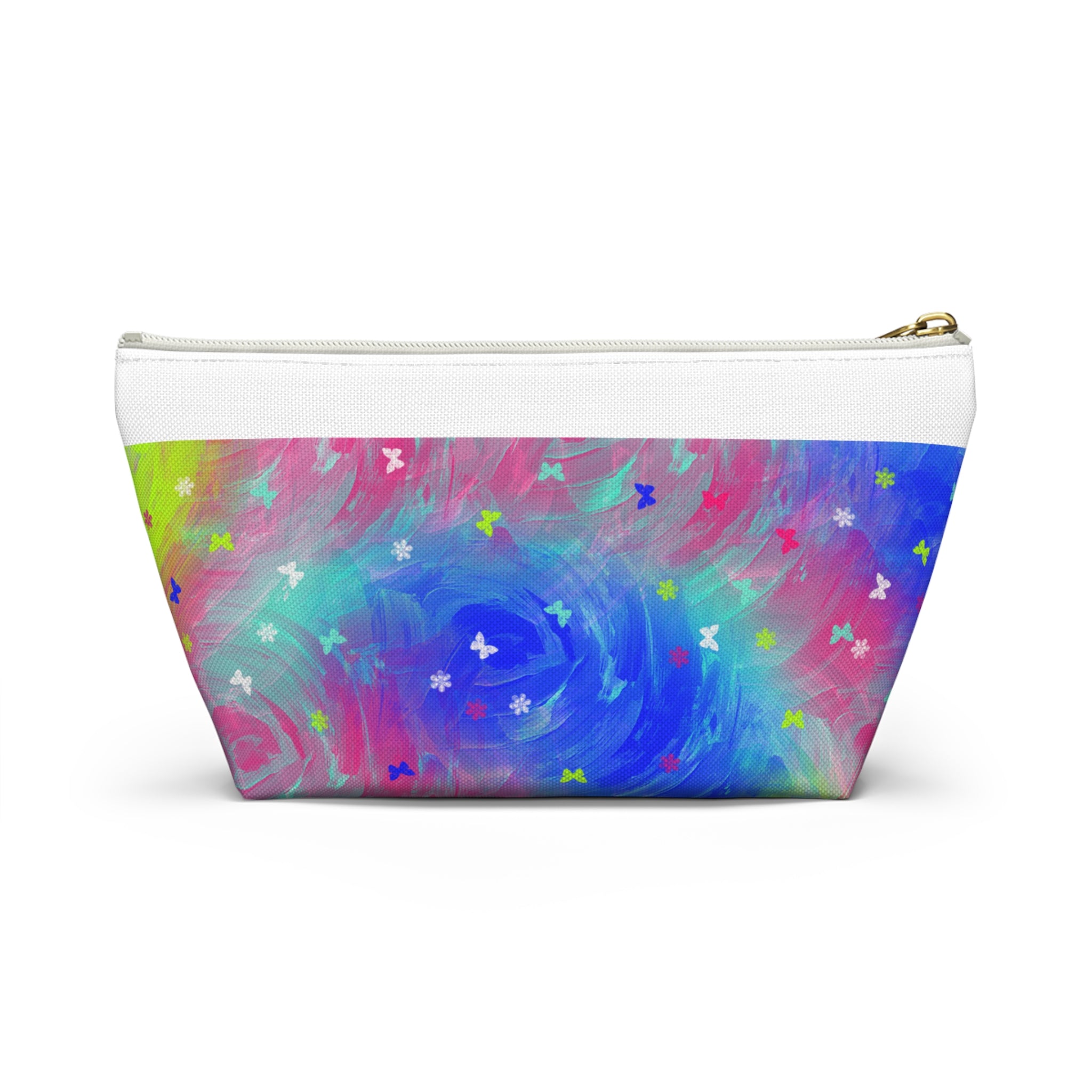 Colorful Swirl Butterfly Accessory Pouch — T‑Bottom Cosmetic Bag
