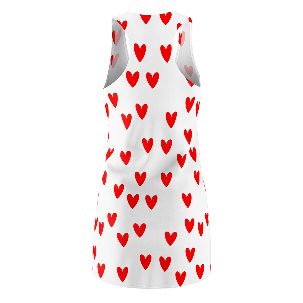 Racerback Dress — Red Heart Pattern All-Over Print (Valentine’s Day)