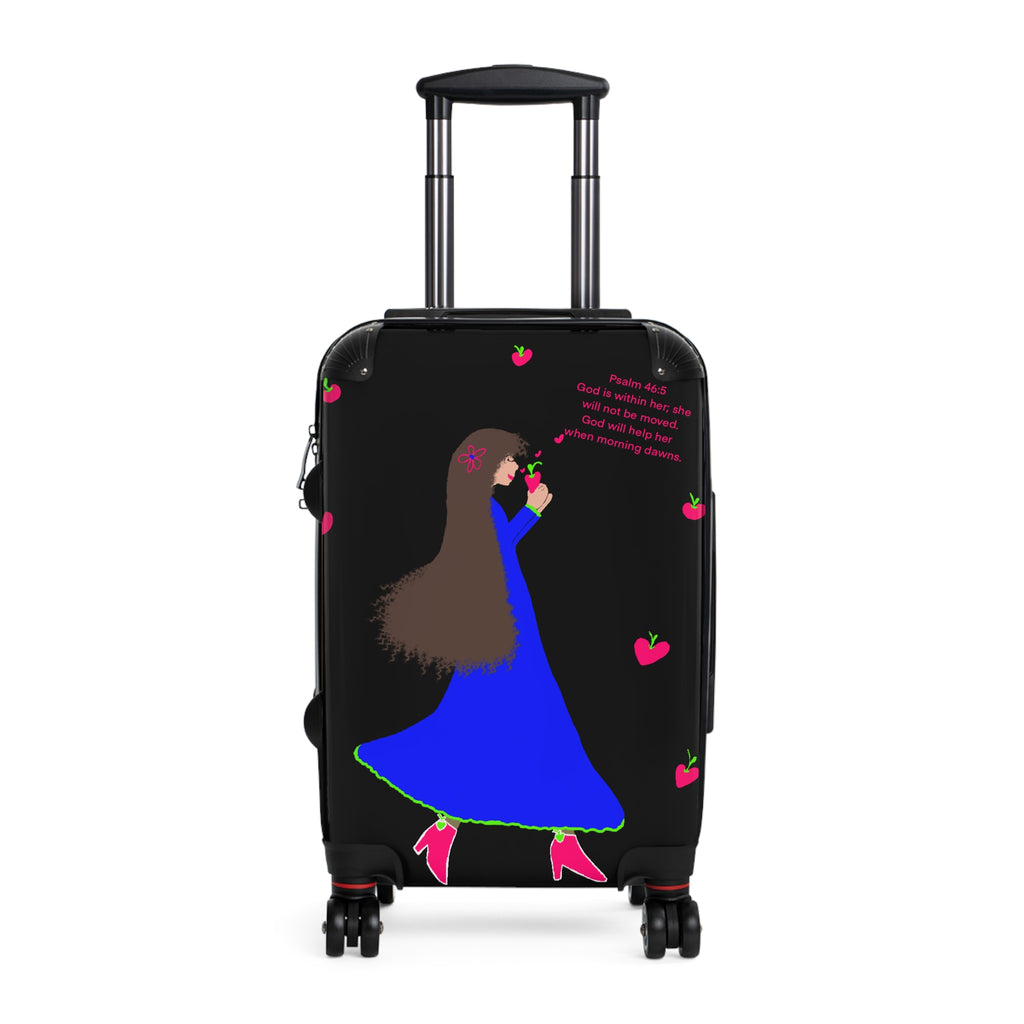 Suitcase — Whimsical Girl with Roses Pattern Carry-On