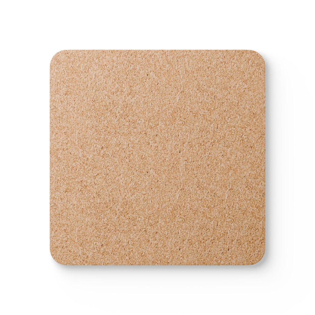 Hot Pink Cork Coaster Set — Square Corkback Drink Coasters
