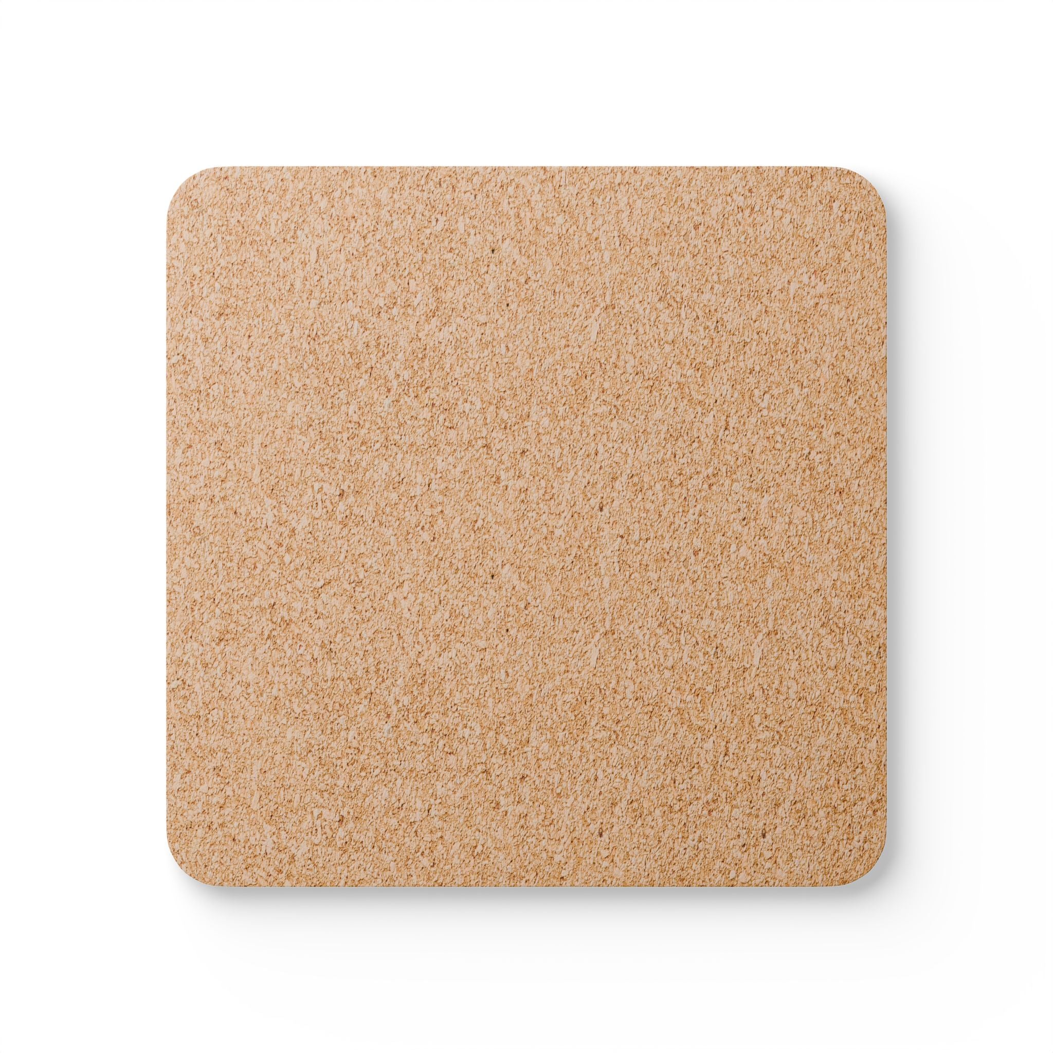 Hot Pink Cork Coaster Set — Square Corkback Drink Coasters