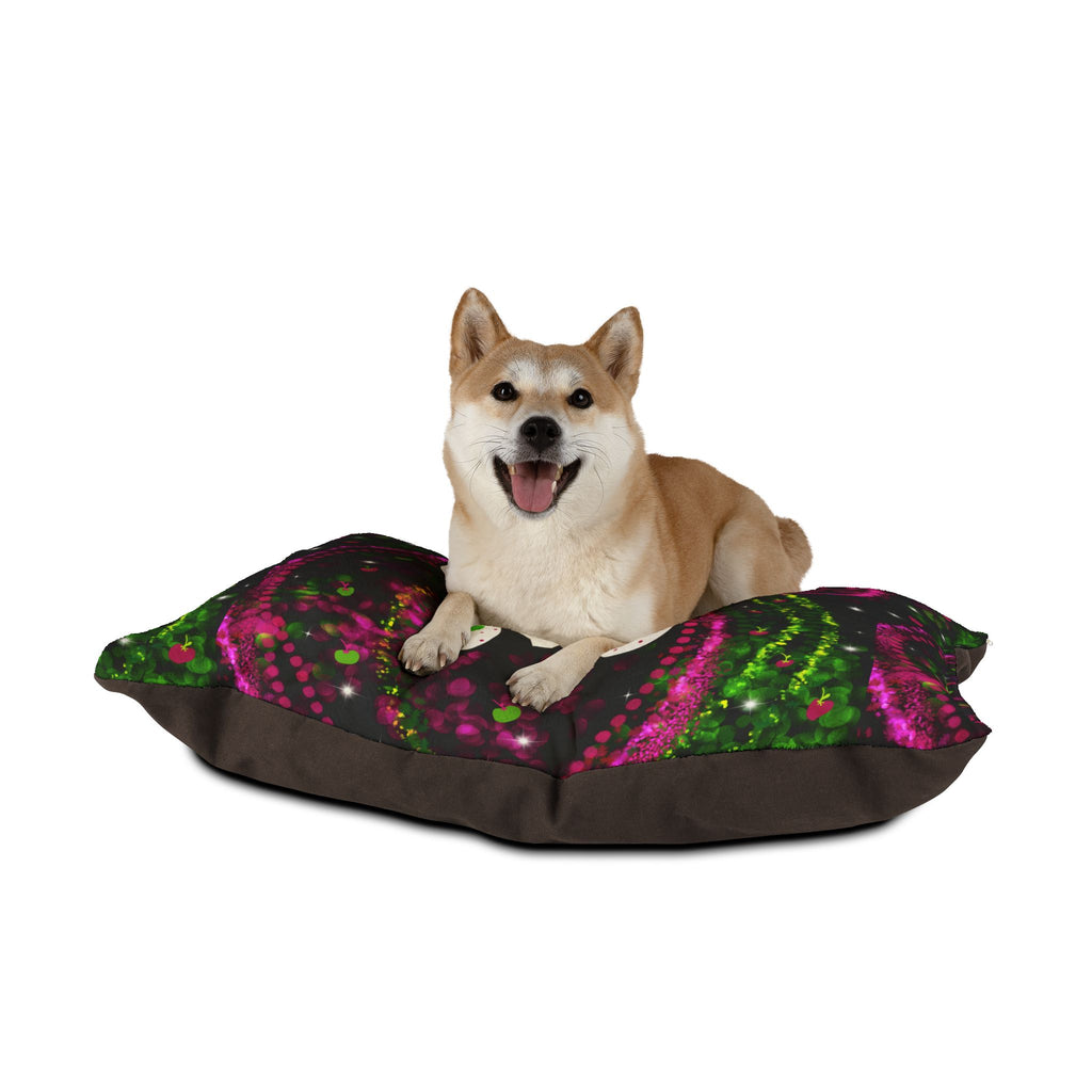 Whimsical Heart Bear Pet Bed — Plush Colorful Swirl Cushion for Dogs & Cats