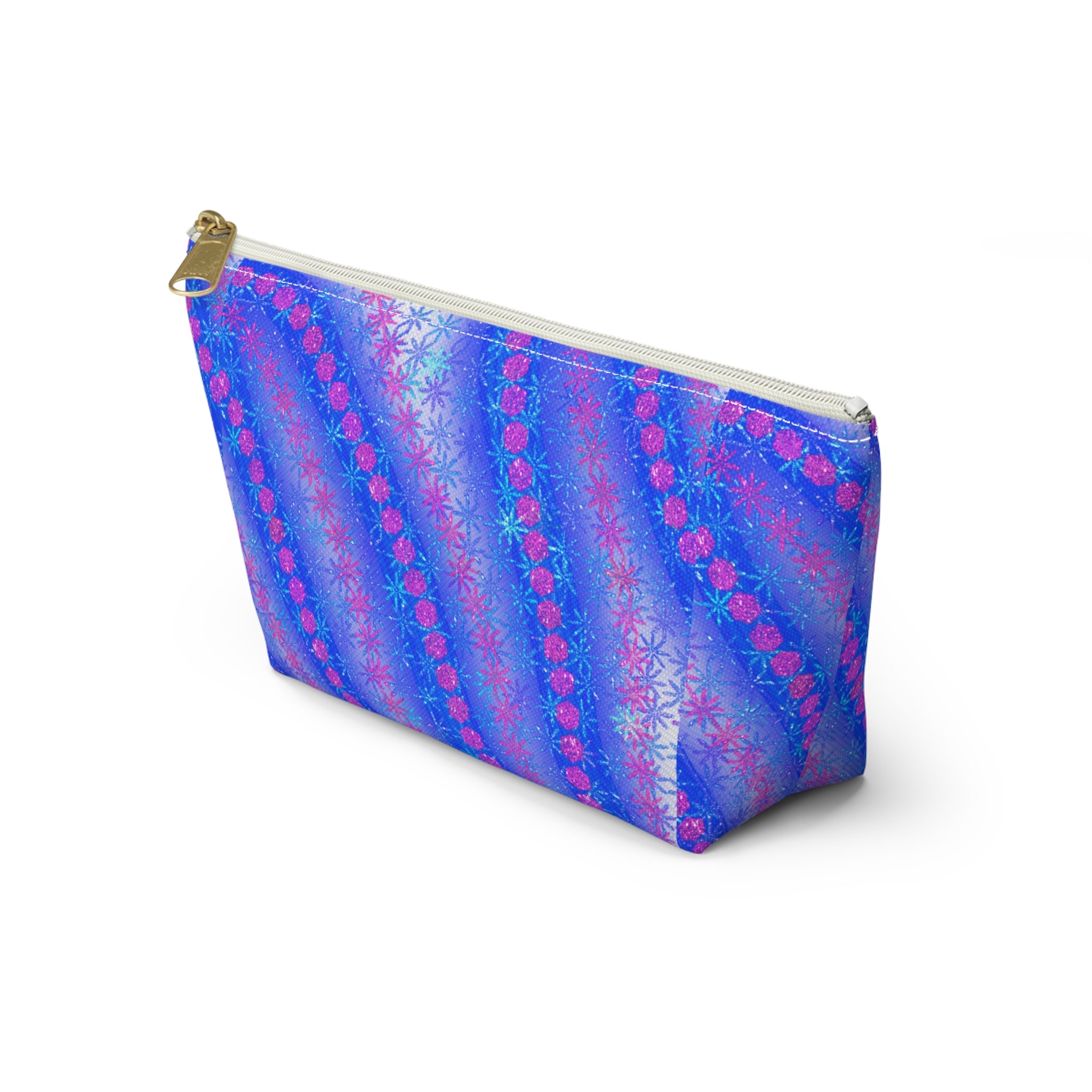 Blue Pink Starburst Accessory Pouch