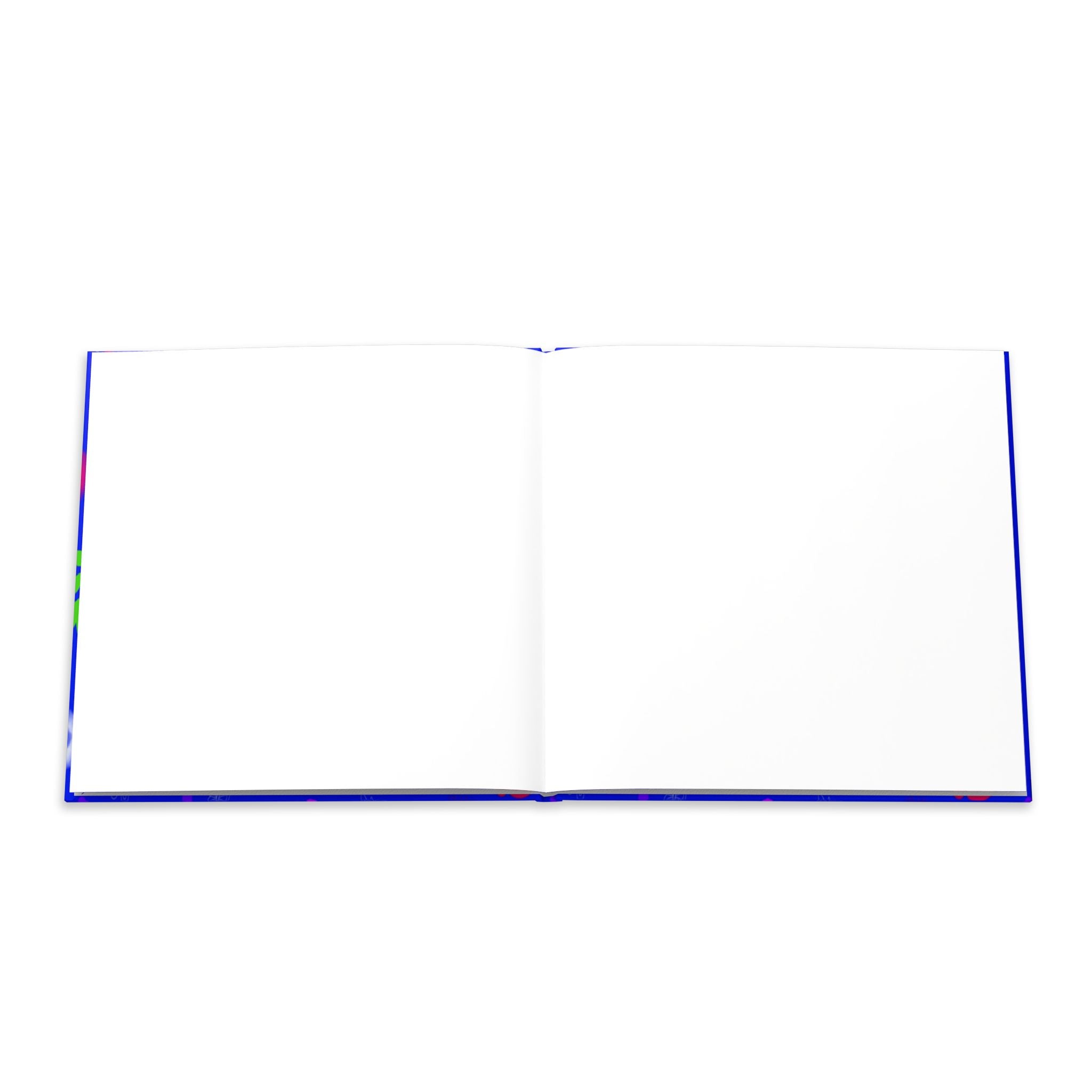 Floral Pattern Hardcover Photo Book — Bright Blue Botanical Keepsake