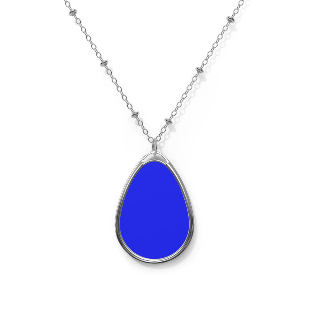 Oval Pendant Necklace – Sterling Teardrop Locket Style