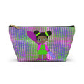 Girls' Superhero Accessory Pouch — Pink & Green T-Top Makeup Bag