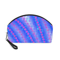 Makeup Bag — Blue & Pink Floral Wave Cosmetic Pouch