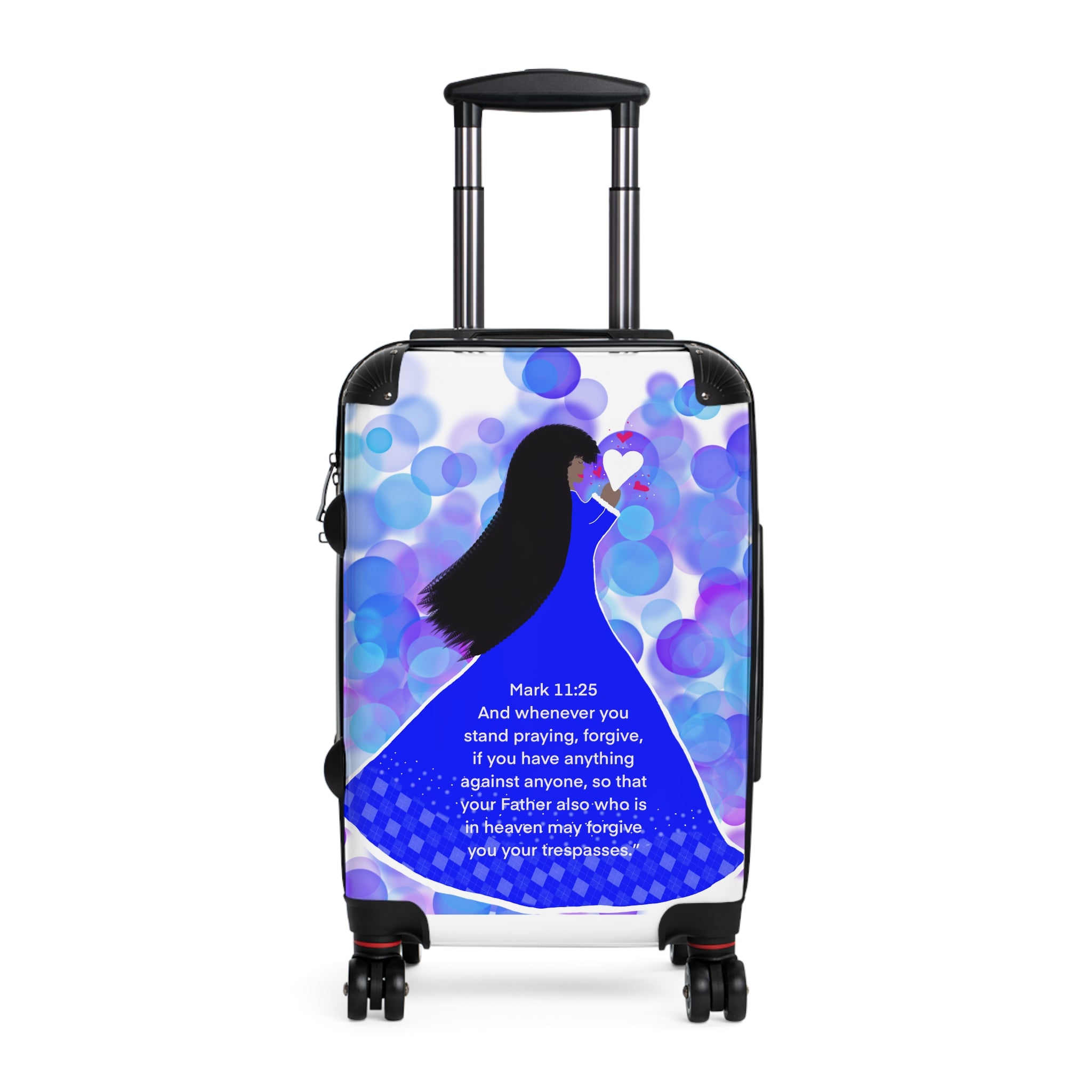 Spiritual Dove Suitcase – Mark 11:25 Inspirational Carry-On Luggage