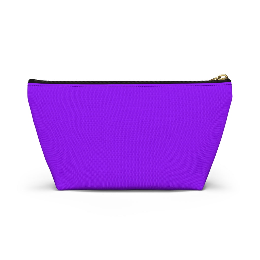 Cherry Pattern Accessory Pouch — Cute Pink Fruit Cosmetic Bag with T-Bottom