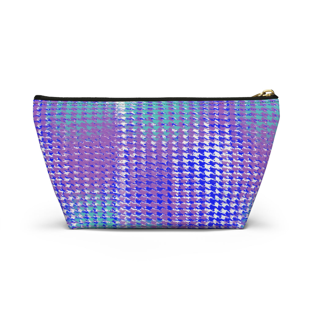 Holographic Purple Mermaid Accessory Pouch with Cute Girl Graphic