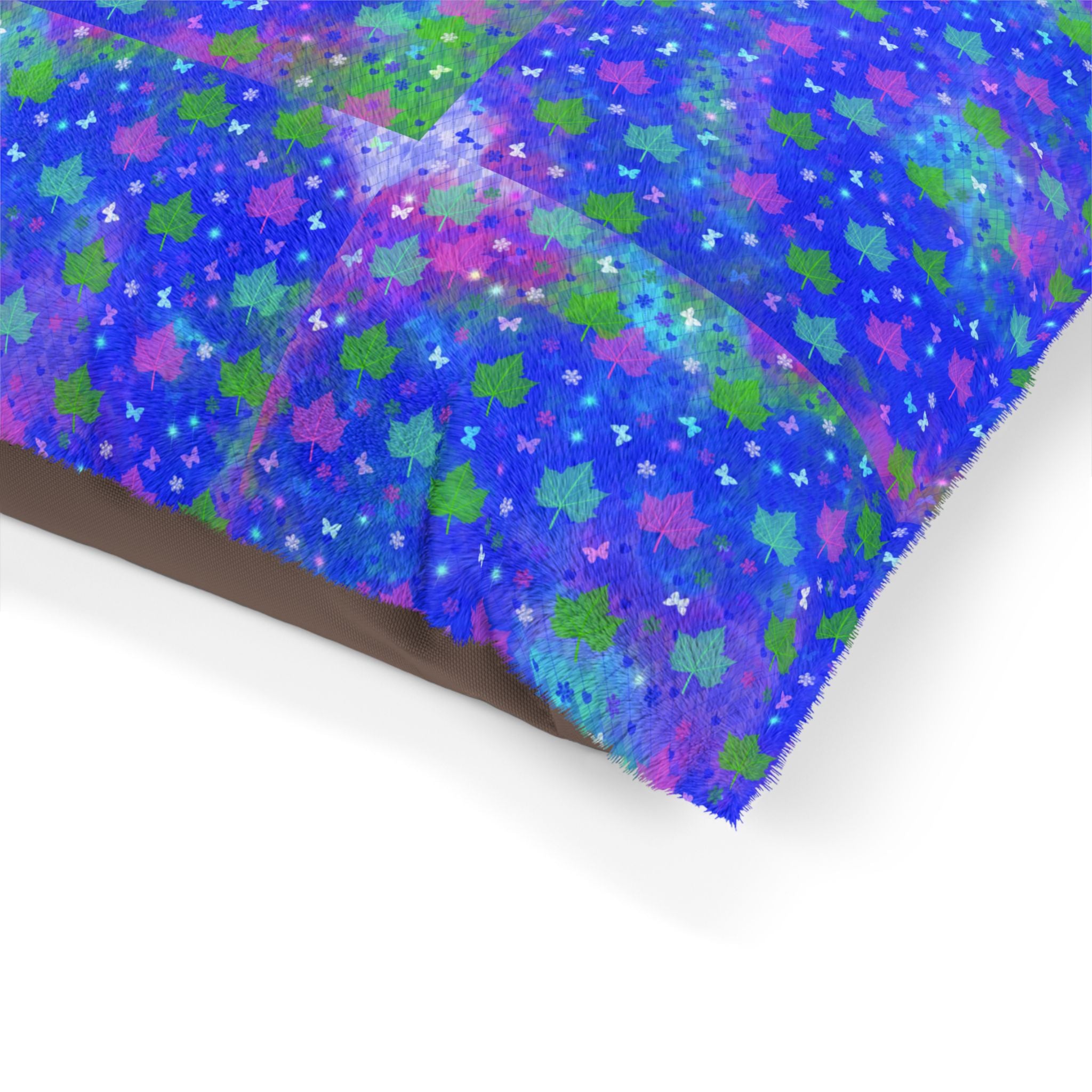 Blue Galaxy Paw-Print Pet Bed — Plush Dog & Cat Pillow
