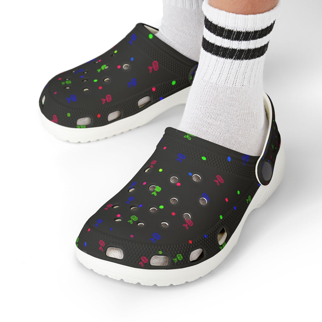 Kids' Black Confetti EVA Foam Clogs — Lightweight Slip-On Sandals for Boys & Girls