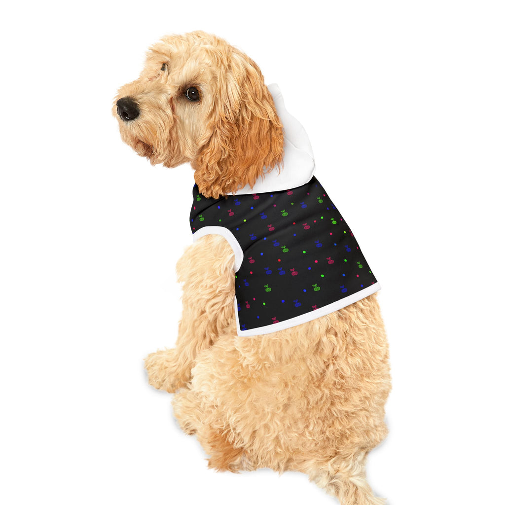 Pet Hoodie - Colorful Paw Print Hooded Dog & Cat Sweatshirt