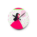 Christian Girl Acrylic Wall Clock — John 3:16 Floral Prayer Design