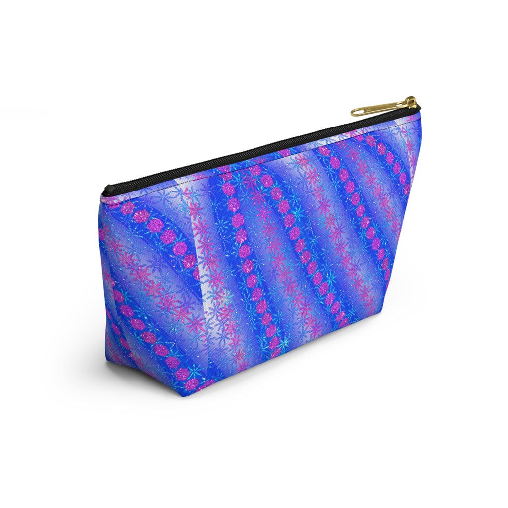 Blue Pink Starburst Accessory Pouch