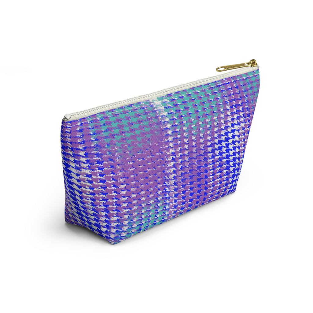 Holographic Purple Mermaid Accessory Pouch with Cute Girl Graphic