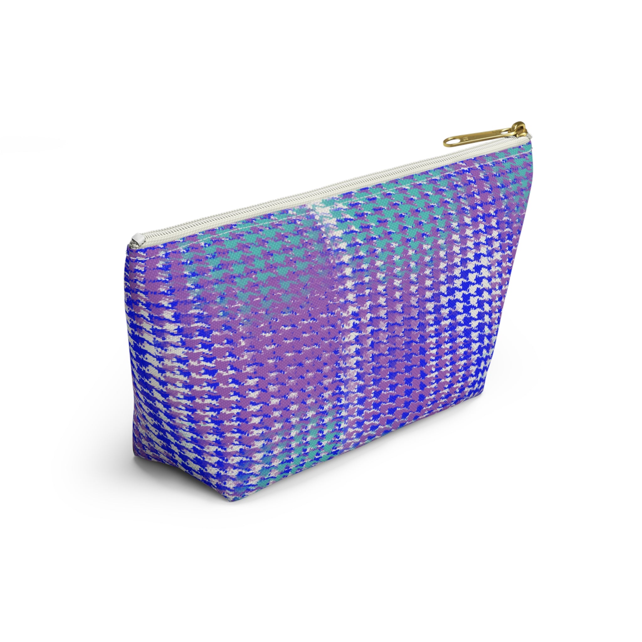 Holographic Purple Mermaid Accessory Pouch with Cute Girl Graphic